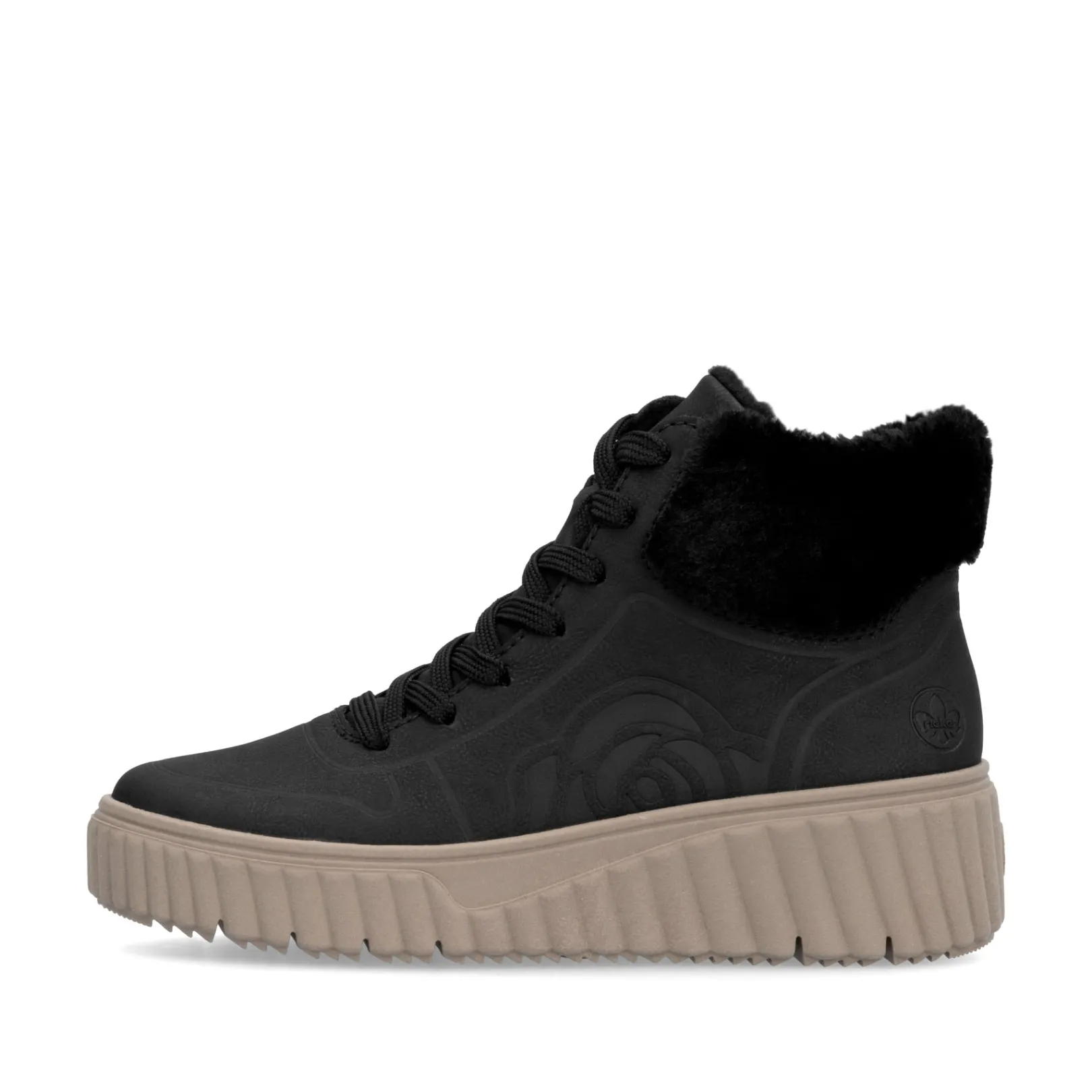 Rieker Sneaker | Fluffy<Damen Sneaker High schatten Schwarz