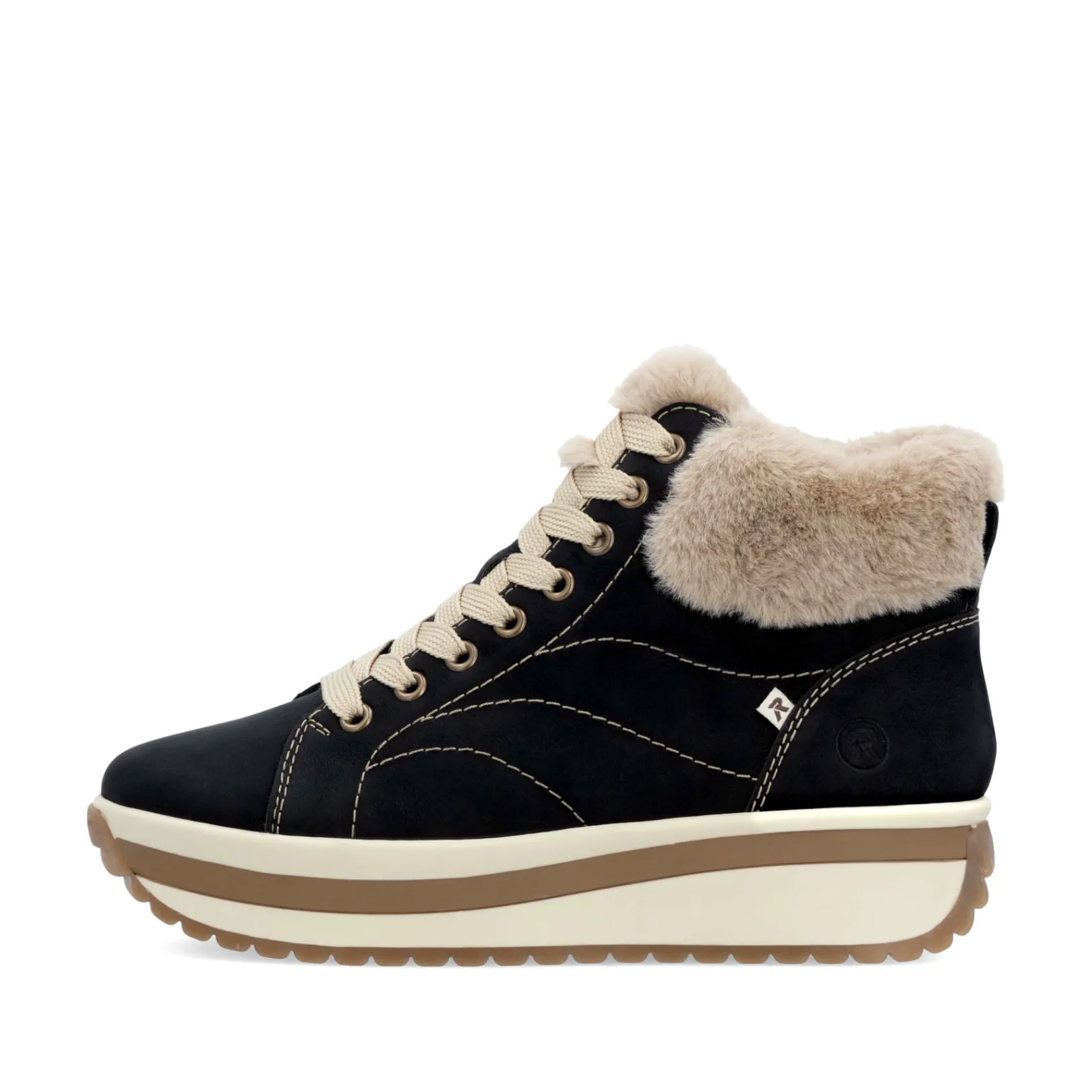 Rieker Sneaker | Fluffy<Damen Sneaker High urban Schwarz