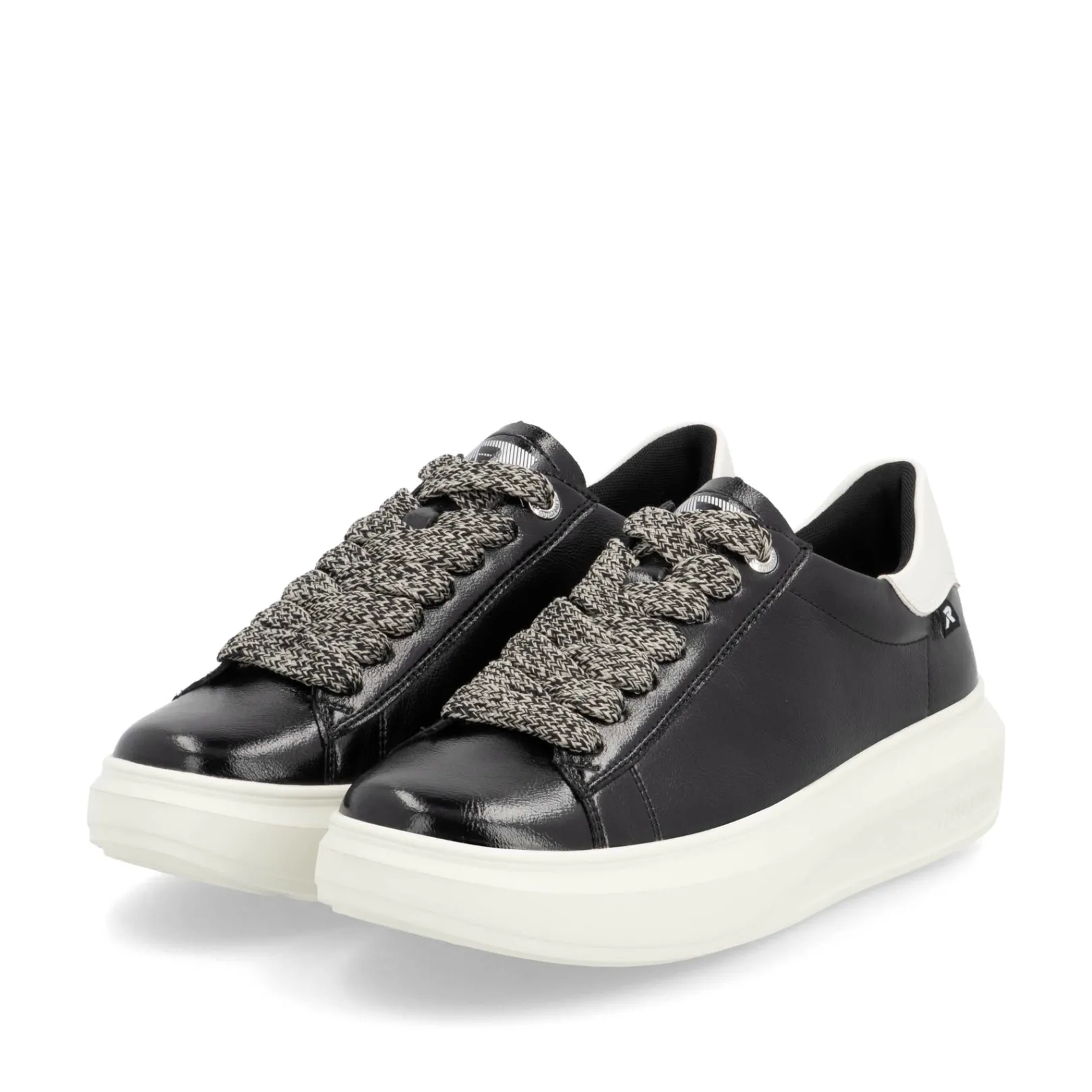 Rieker Sneaker<Damen Sneaker Low glanz Schwarz