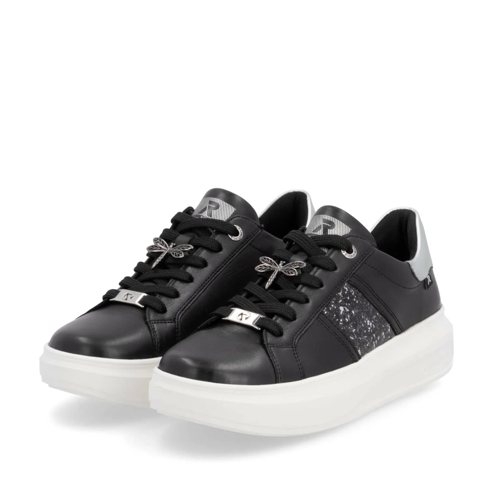 Rieker Sneaker<Damen Sneaker Low matt-silber Schwarz