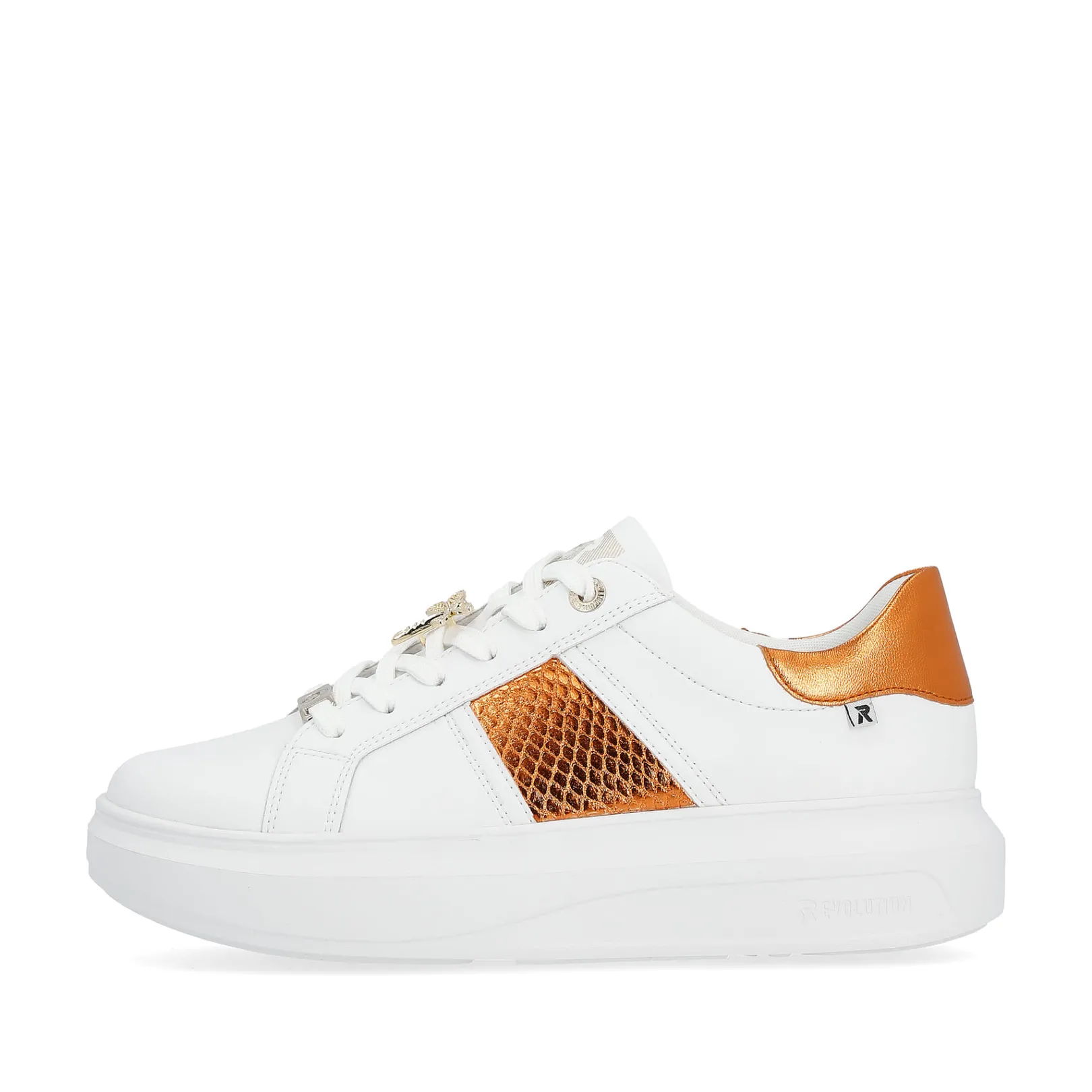 Rieker Sneaker<Damen Sneaker Low pearl-white copper-metallic Weiss