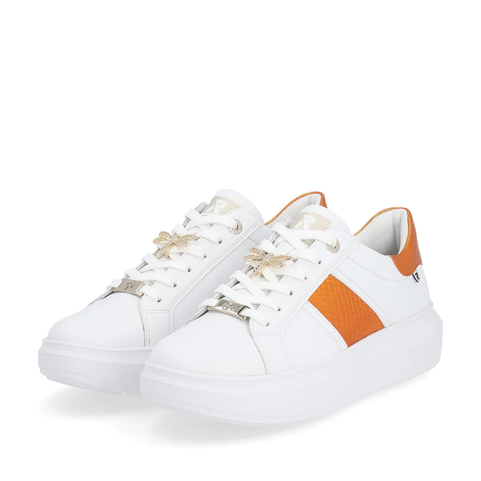 Rieker Sneaker<Damen Sneaker Low pearl-white copper-metallic Weiss