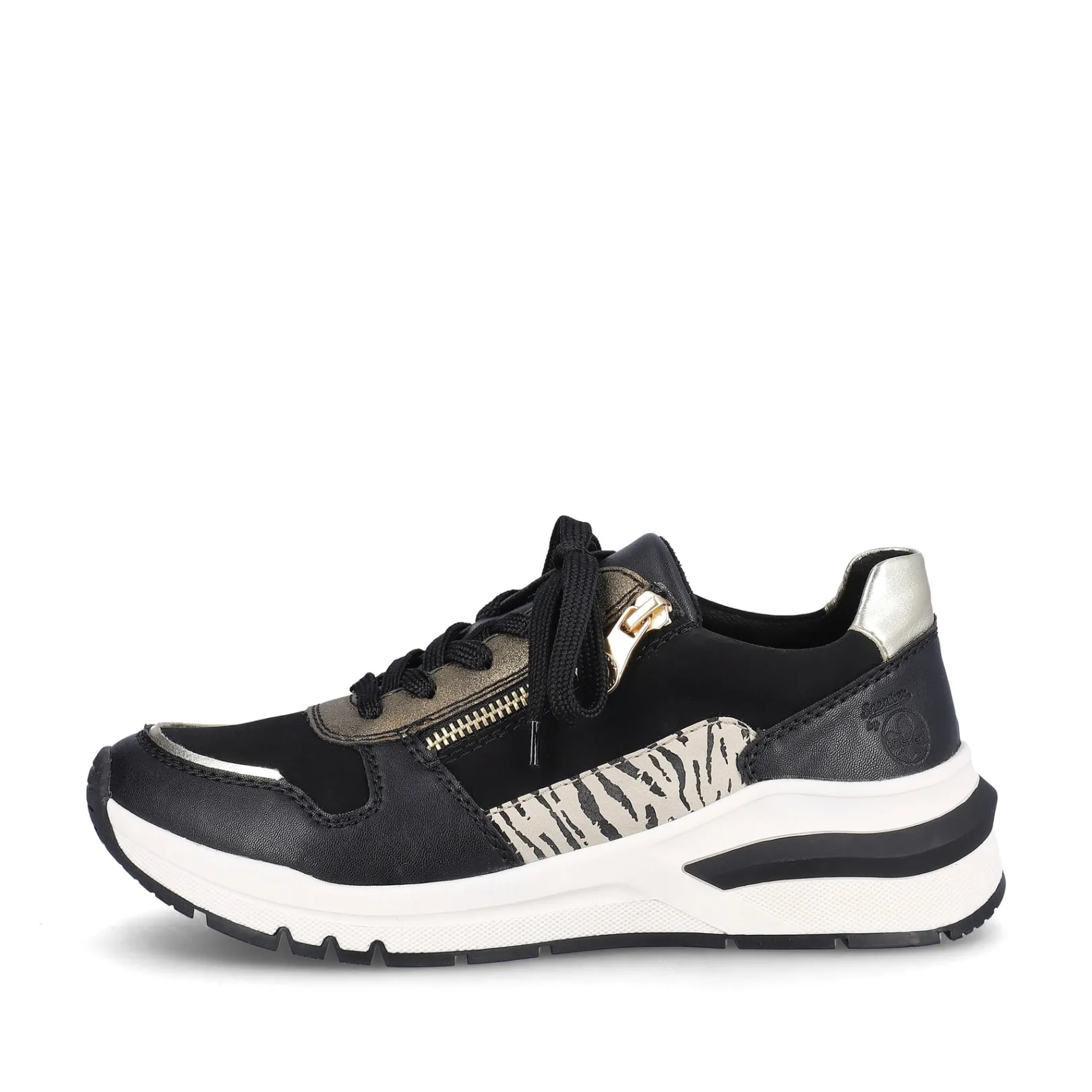 Rieker Sneaker<Damen Sneaker Low urban-gold-zebra Schwarz