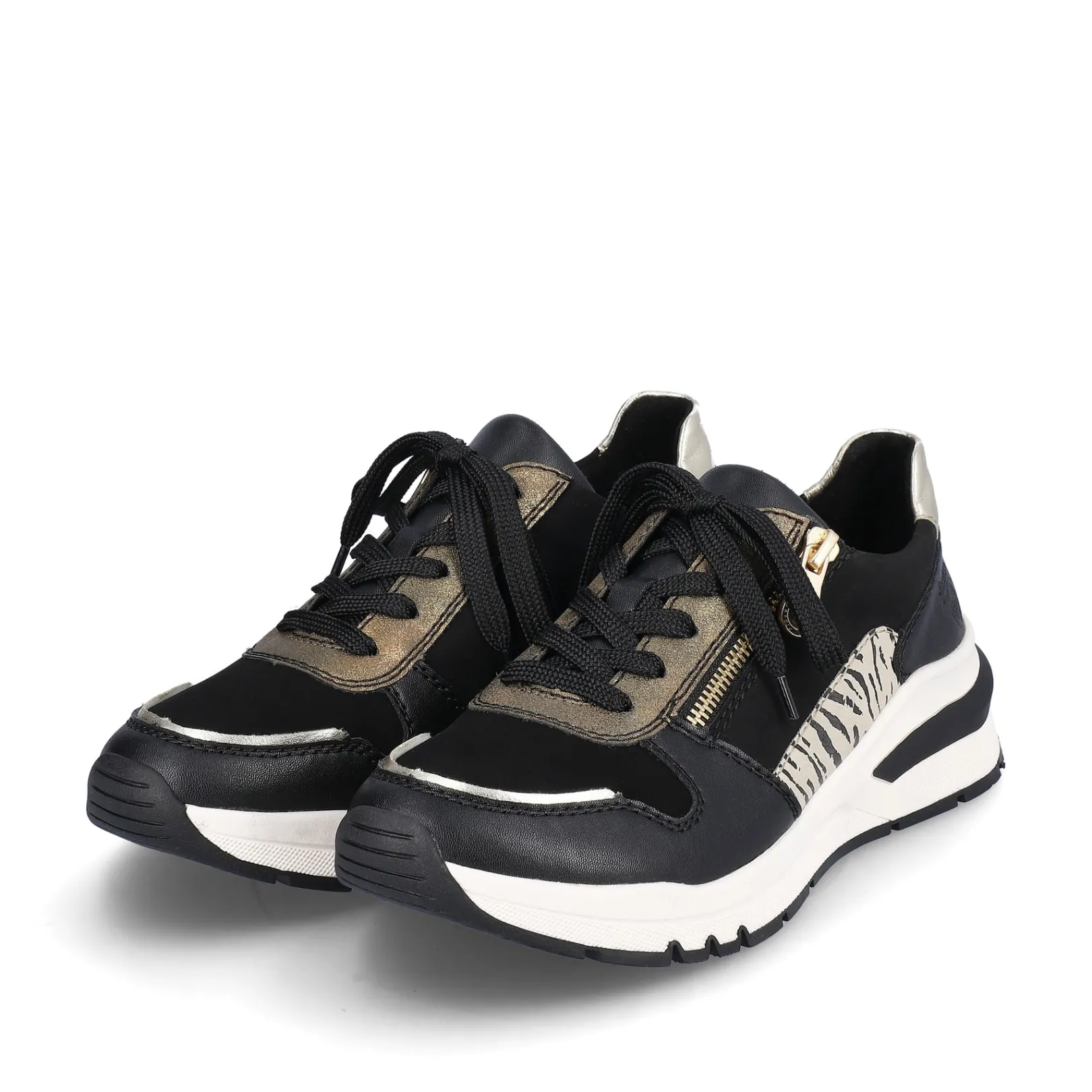 Rieker Sneaker<Damen Sneaker Low urban-gold-zebra Schwarz