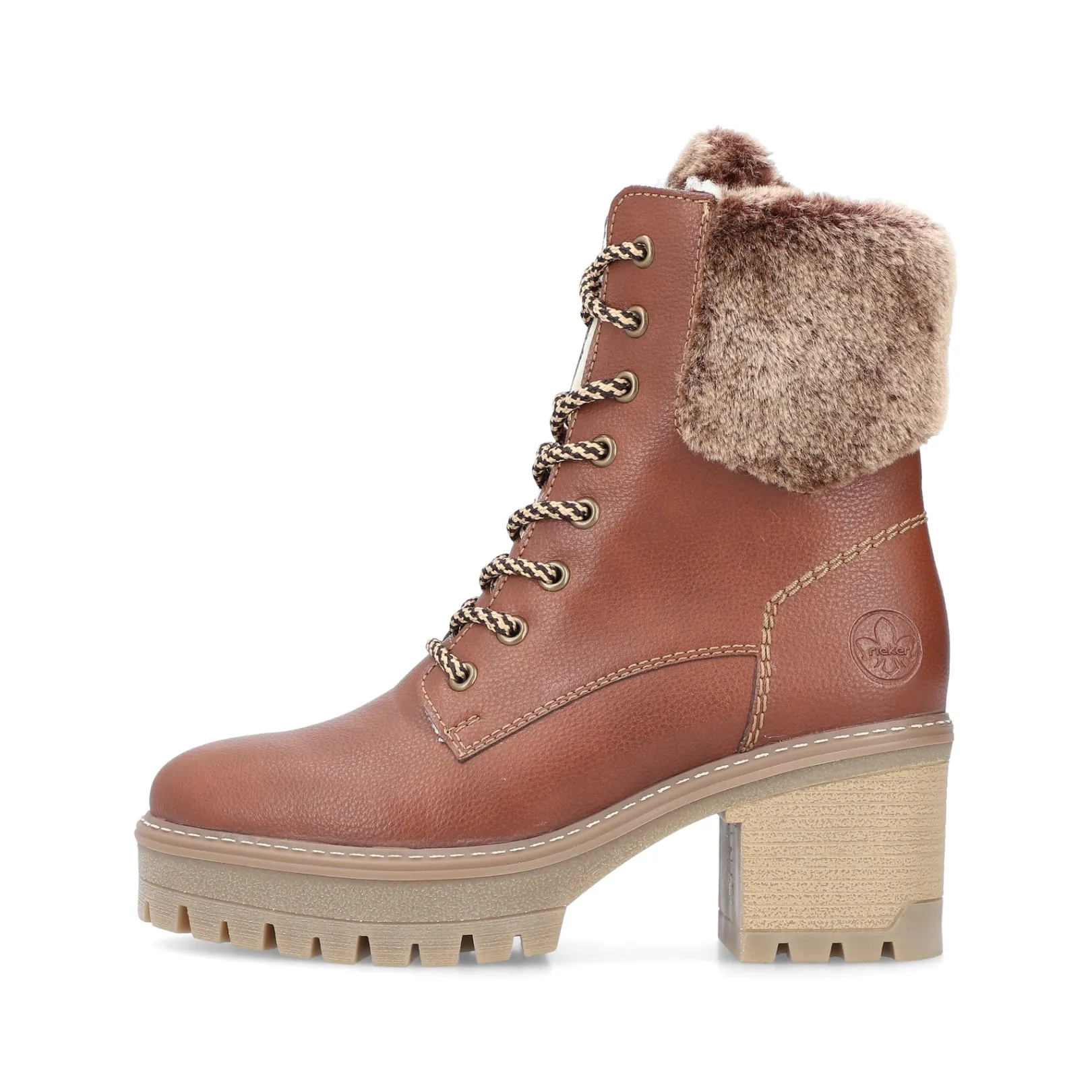 Rieker Stiefeletten & Boots | Fluffy<Damen Stiefeletten kaffee Braun