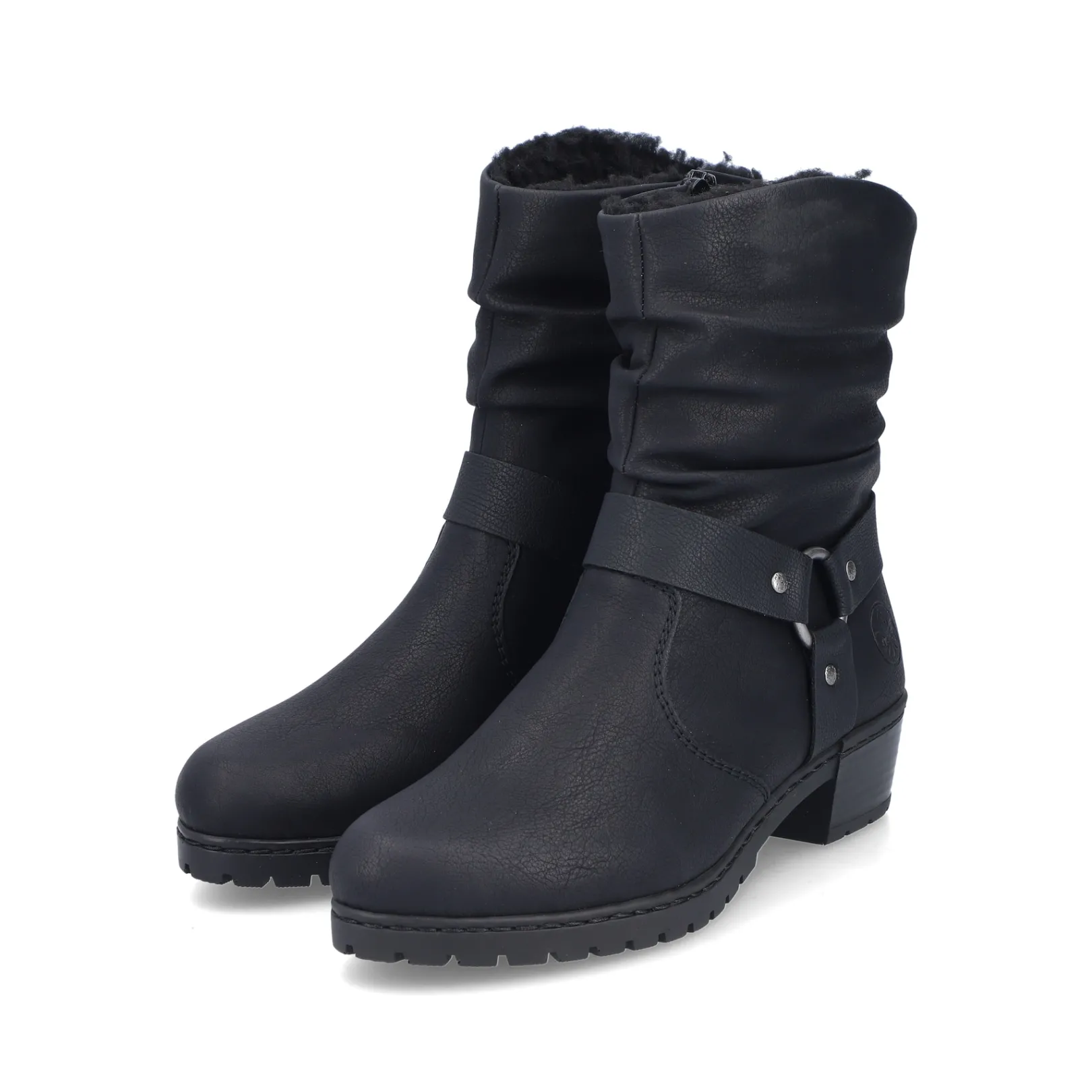 Rieker Stiefeletten & Boots<Damen Stiefeletten matt Schwarz