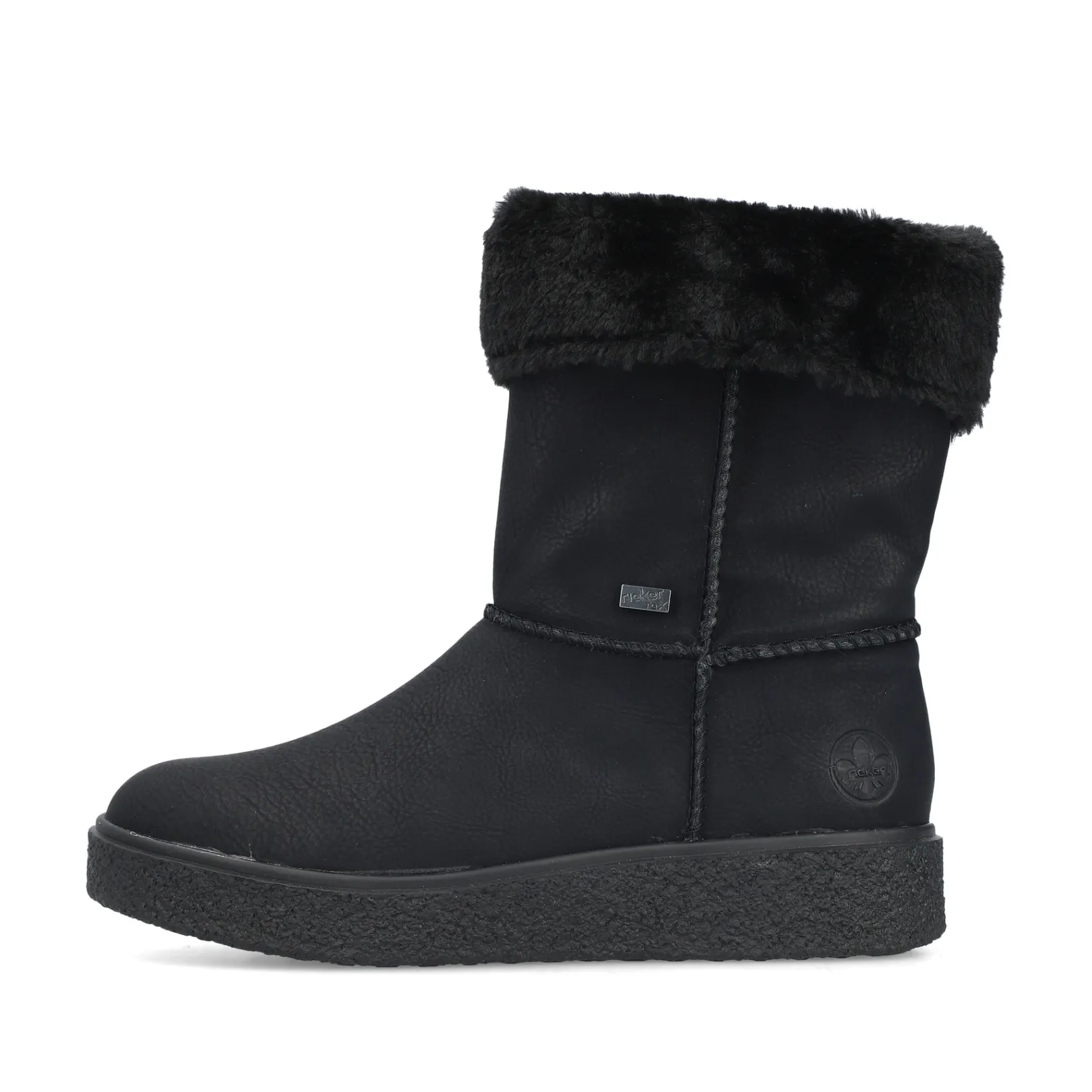 Rieker Stiefeletten & Boots | Fluffy<Damen Stiefeletten nacht Schwarz