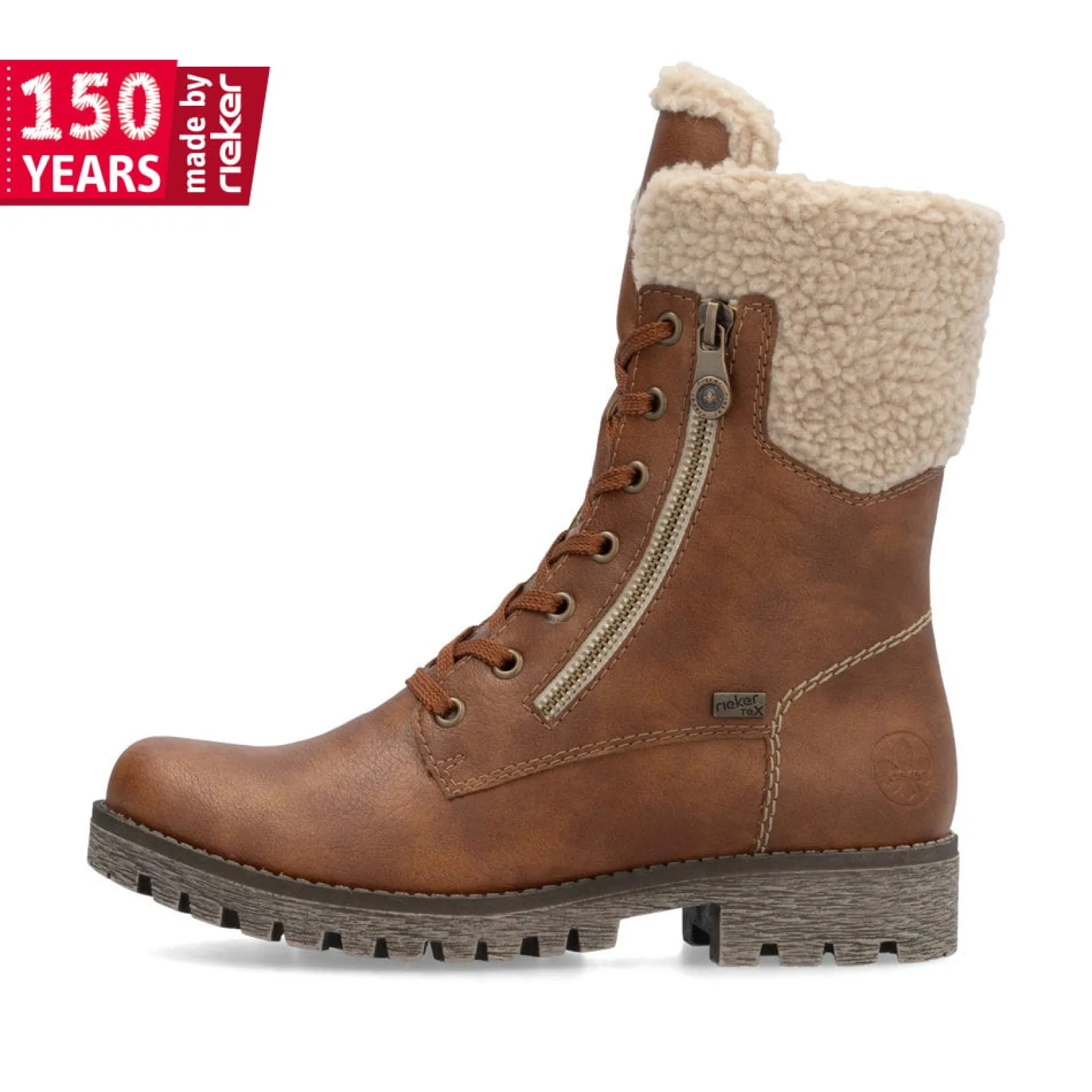 Rieker Stiefeletten & Boots | Fluffy<Damen Stiefeletten nougat Braun