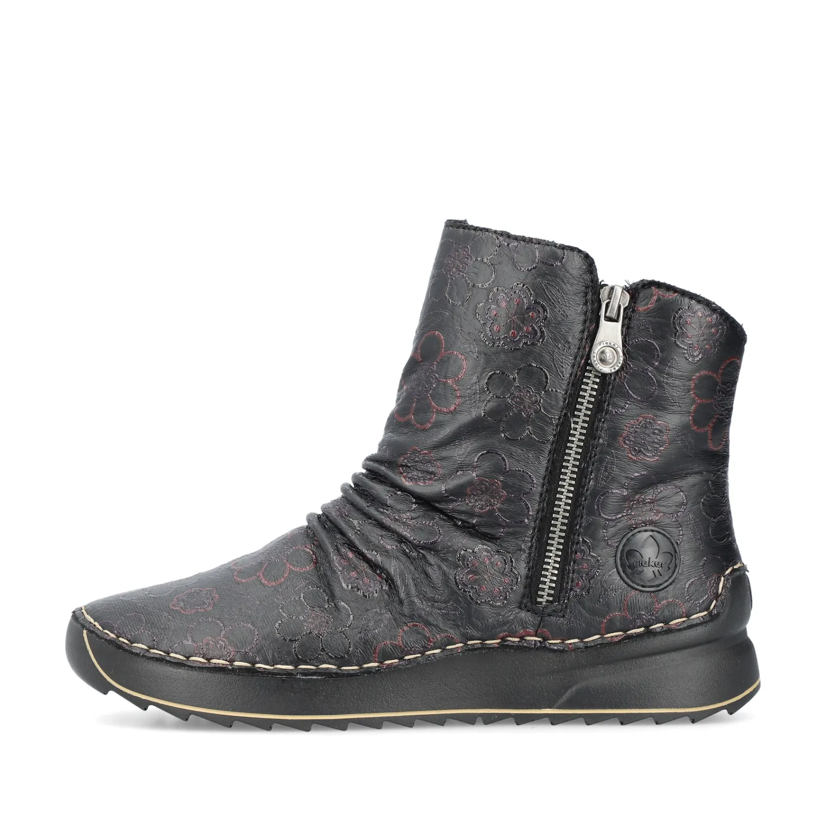 Rieker Stiefeletten & Boots<Damen Stiefeletten -weinrot Schwarz