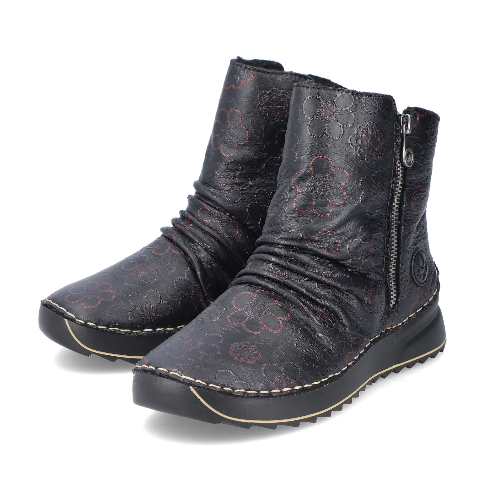 Rieker Stiefeletten & Boots<Damen Stiefeletten -weinrot Schwarz