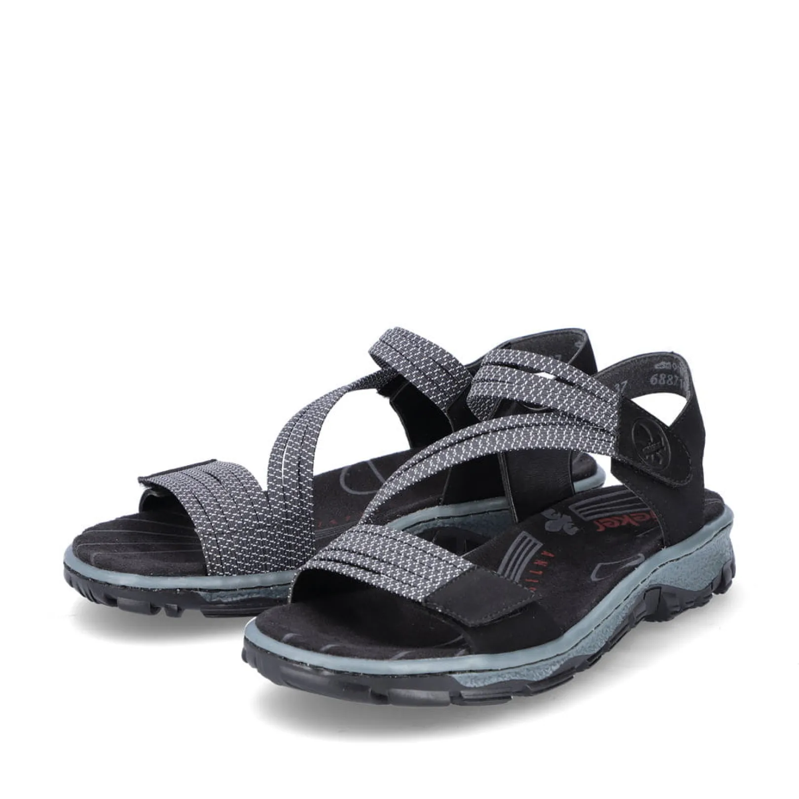 Rieker Sandalen & Sandaletten<Damen Trekkingsandalen graphit Schwarz