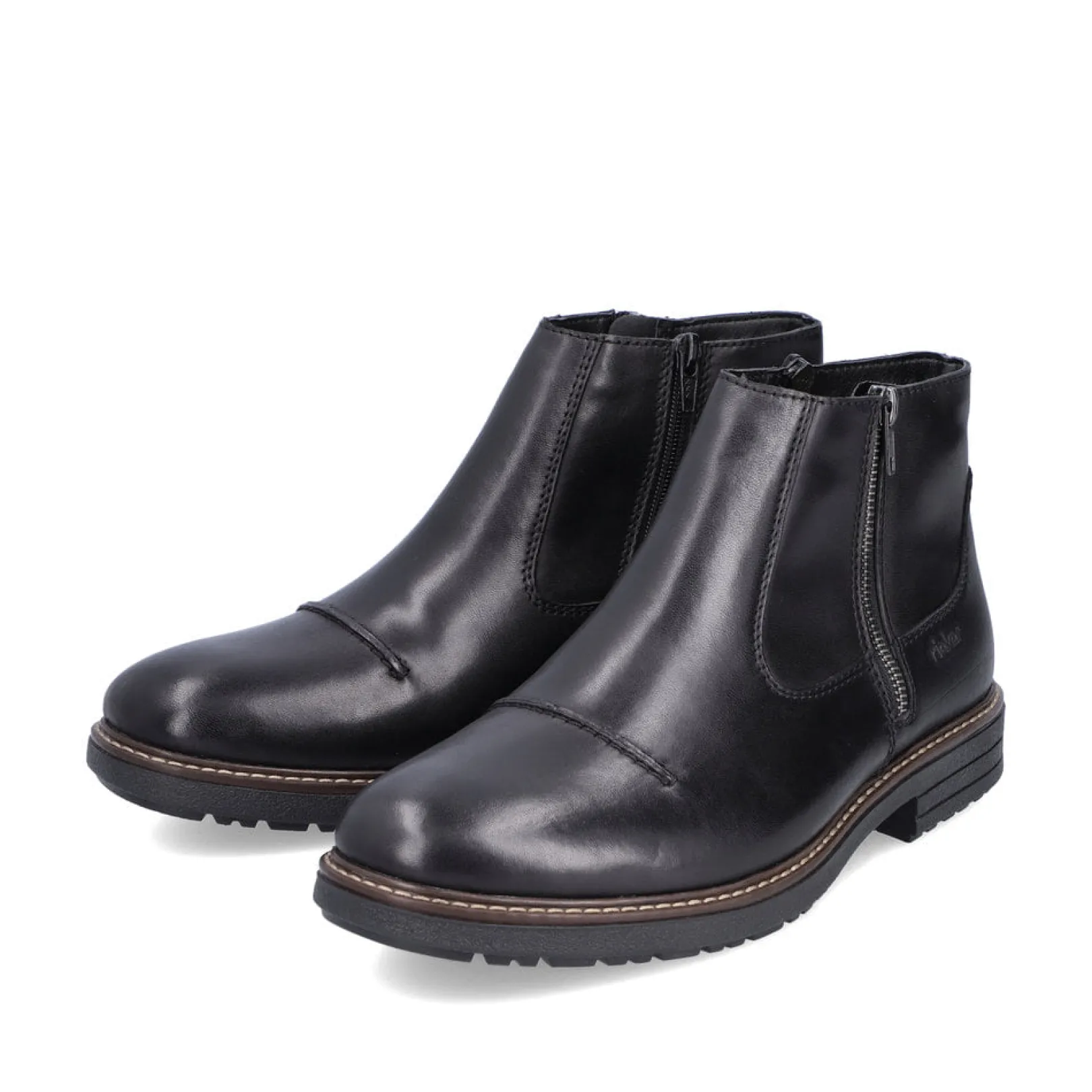 Rieker Boots<Herren Kurzstiefel glanz Schwarz