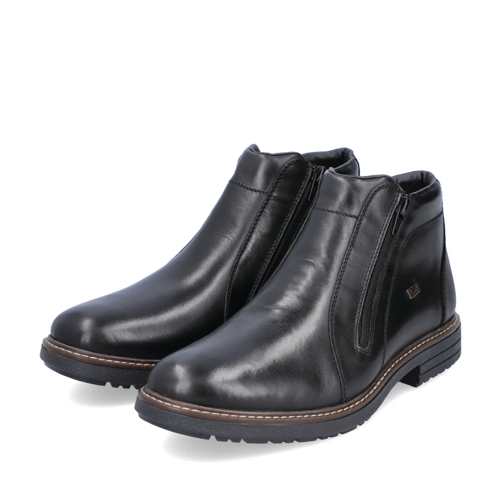 Rieker Boots<Herren Kurzstiefel glanz Schwarz