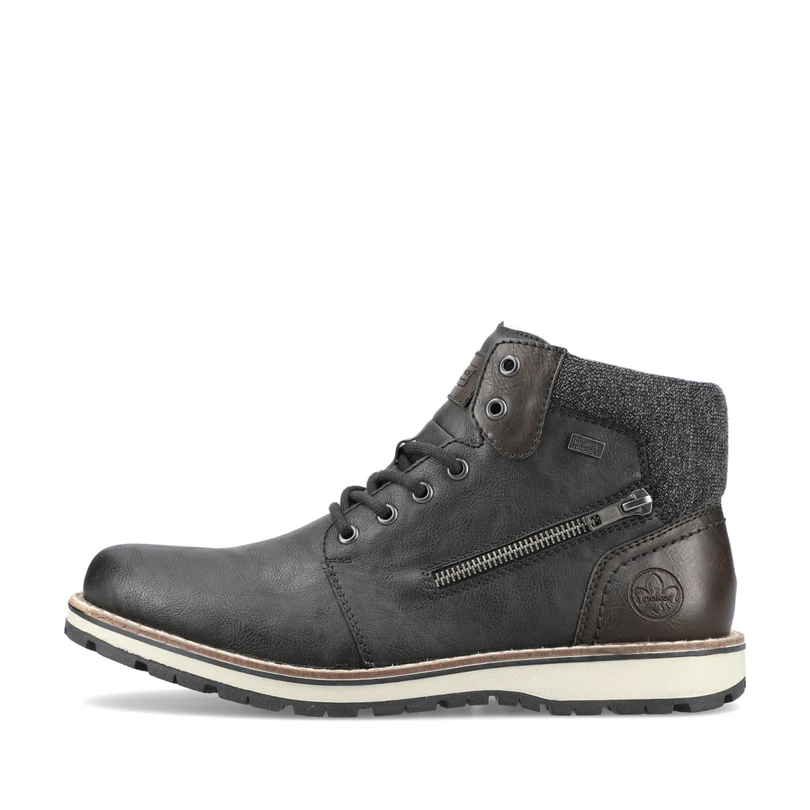 Rieker Boots<Herren Schnürstiefel asphalt Schwarz