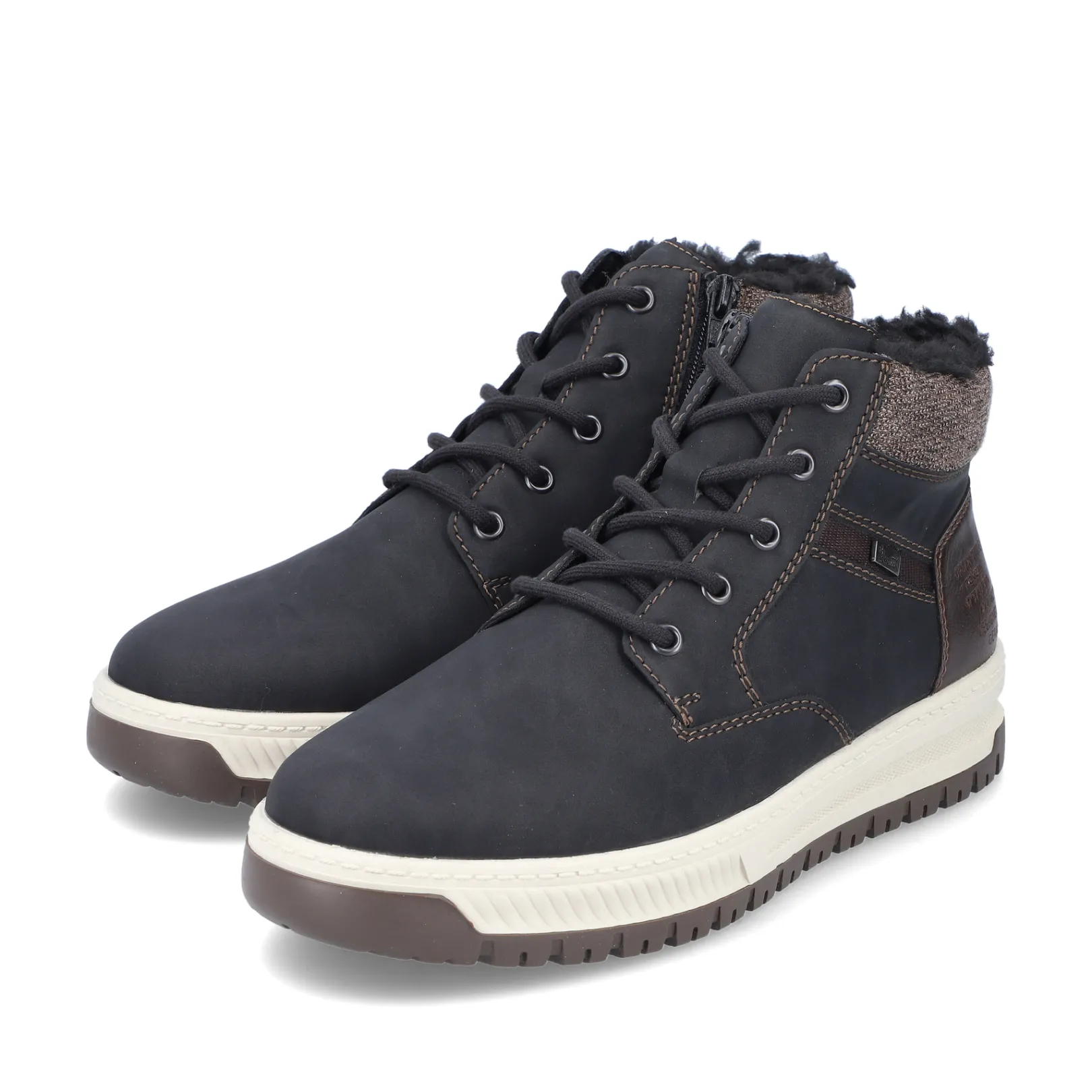 Rieker Boots<Herren Schnürstiefel asphalt Schwarz