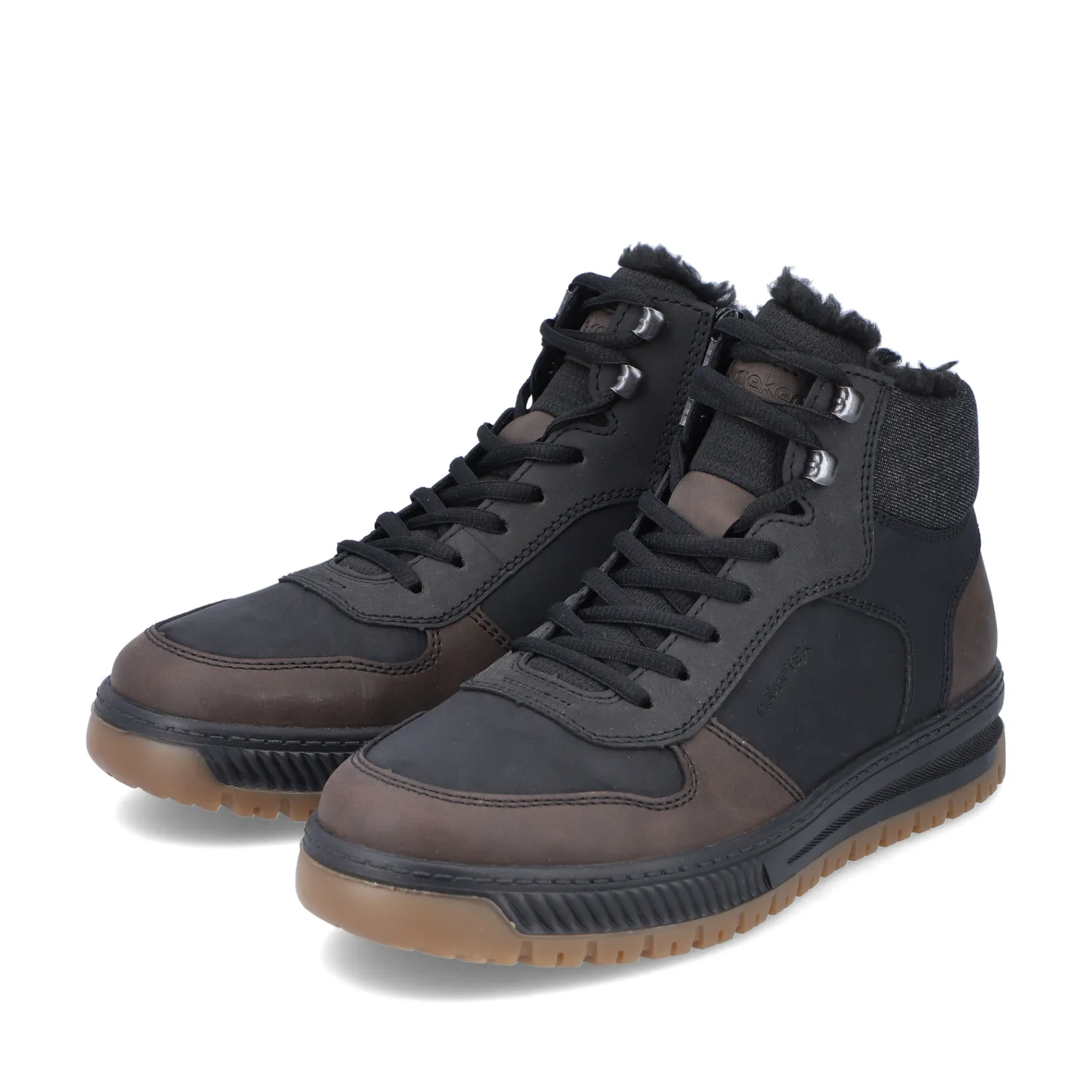 Rieker Boots<Herren Schnürstiefel asphalt Schwarz