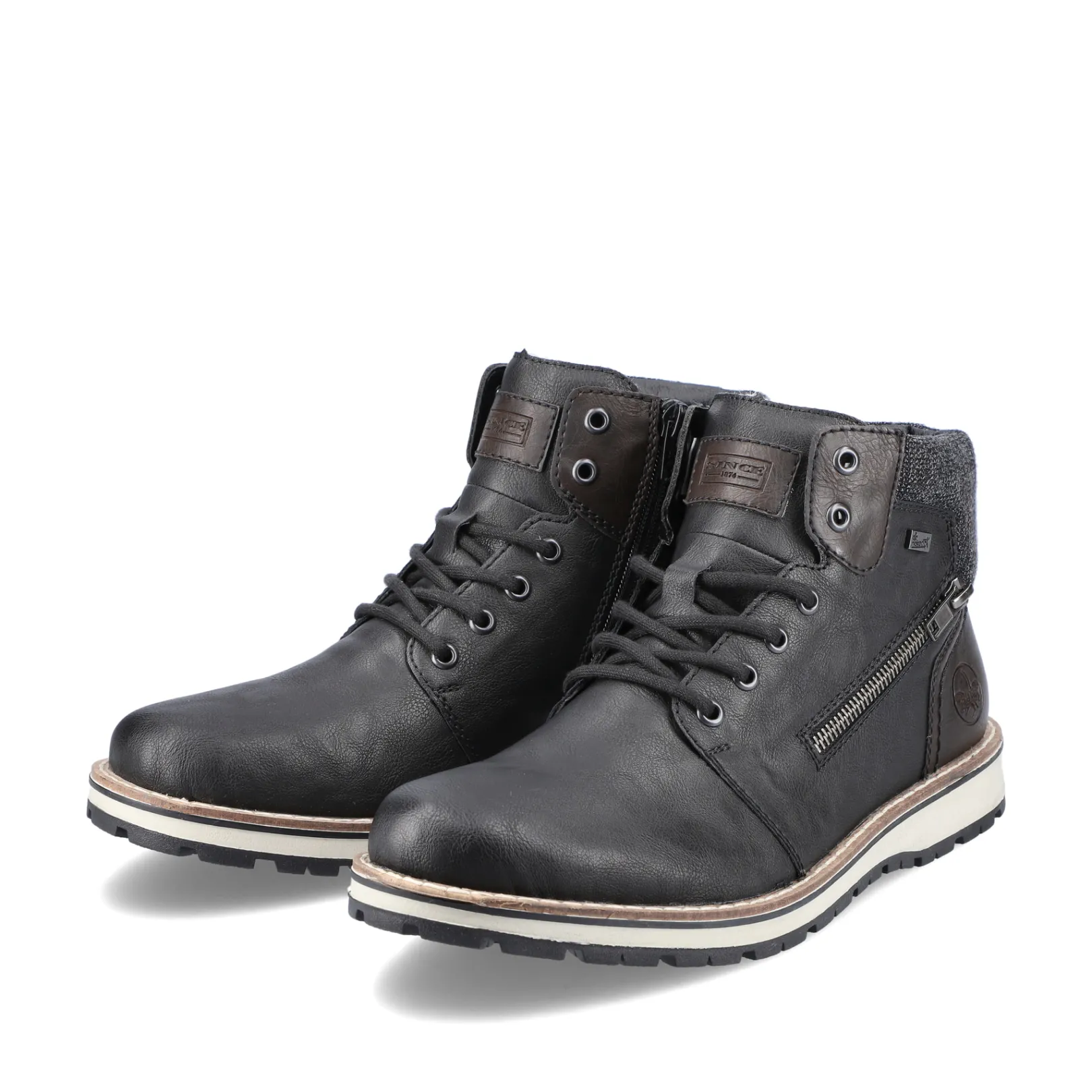 Rieker Boots<Herren Schnürstiefel asphalt Schwarz