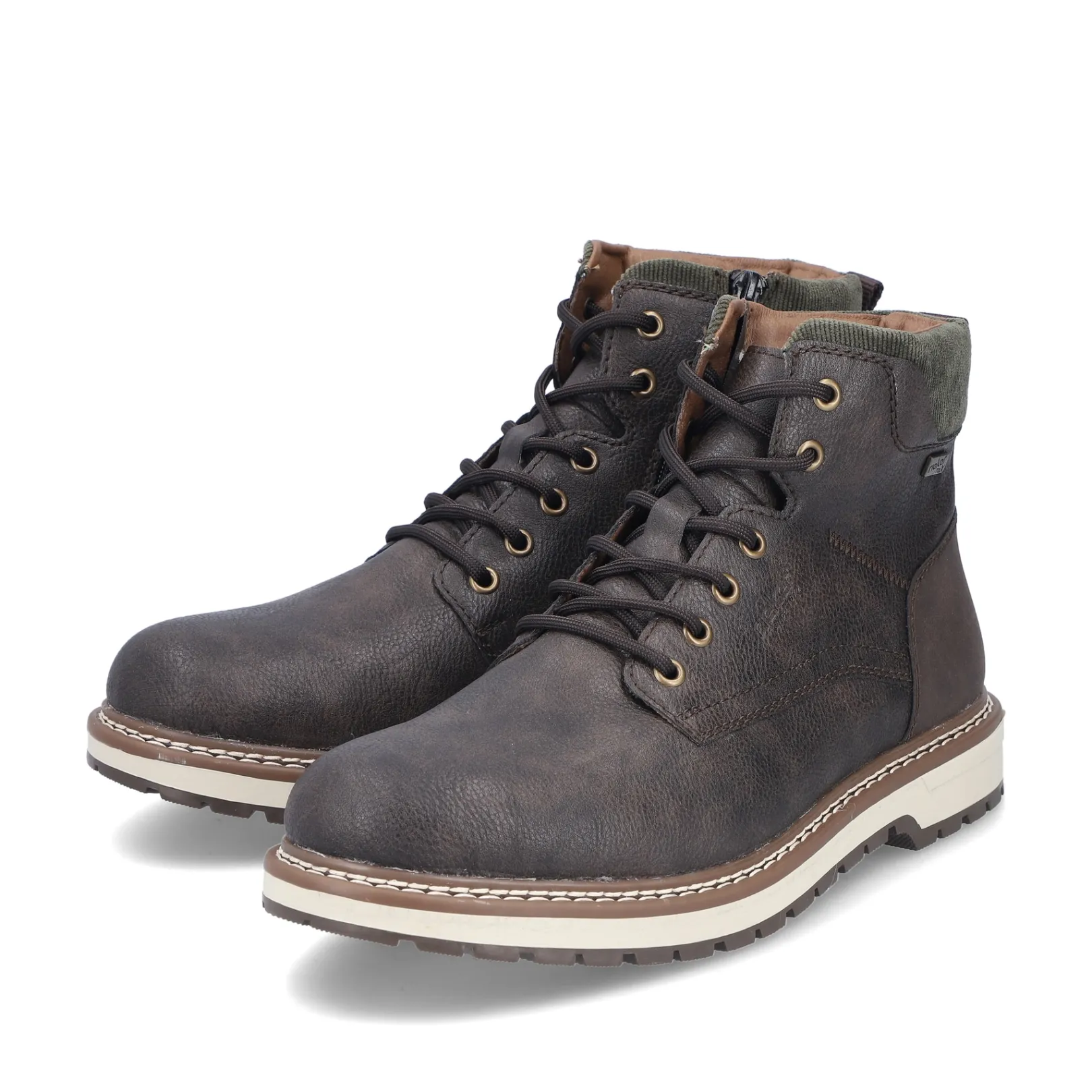 Rieker Boots<Herren Schnürstiefel grau Braun