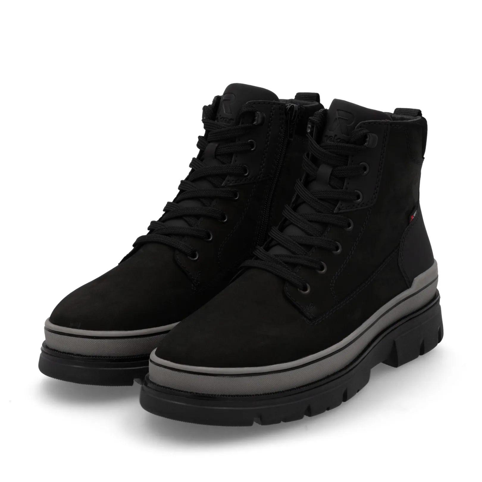 Rieker Boots<Herren Schnürstiefel carbon Schwarz