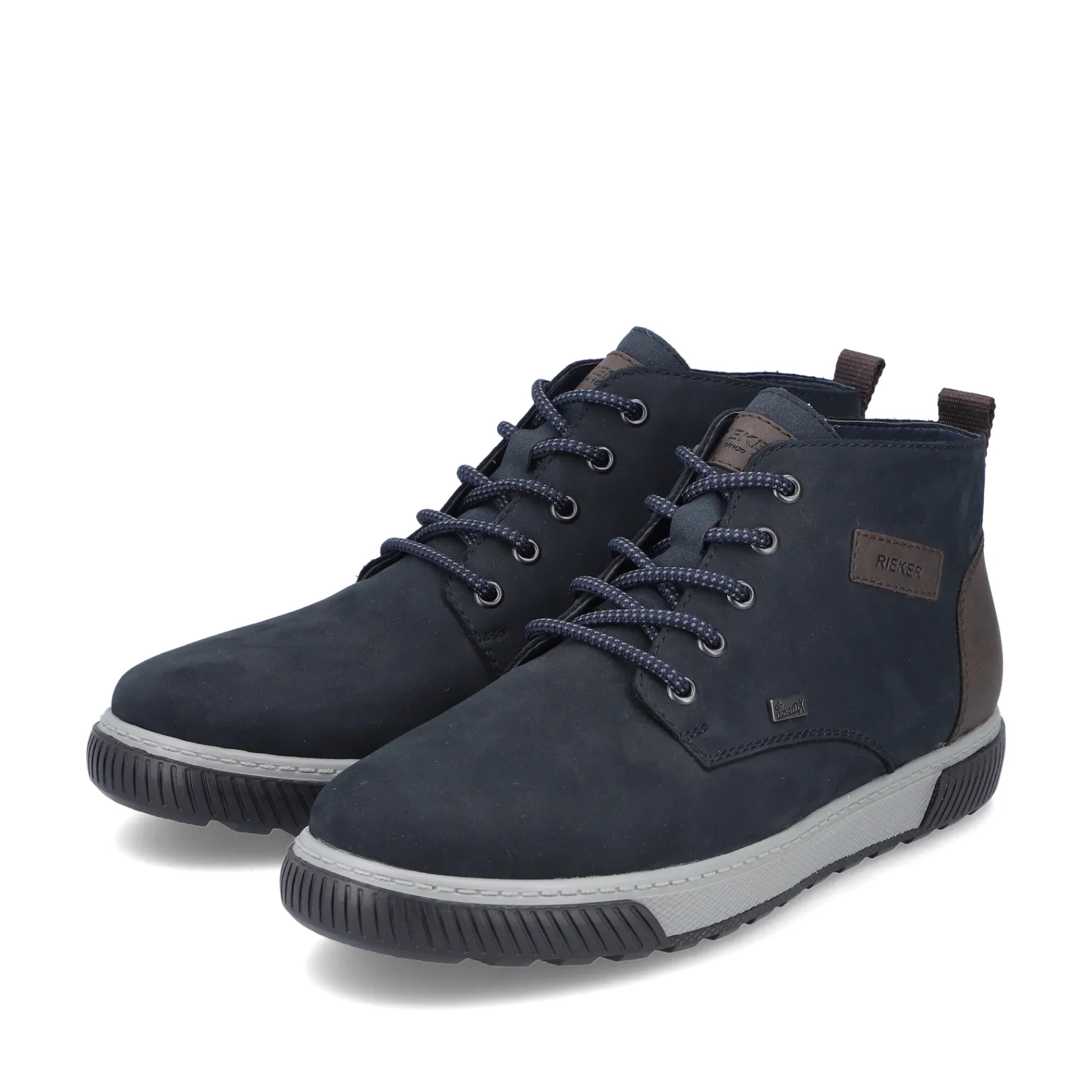 Rieker Boots<Herren Schnürstiefel dunkel-grau Blau