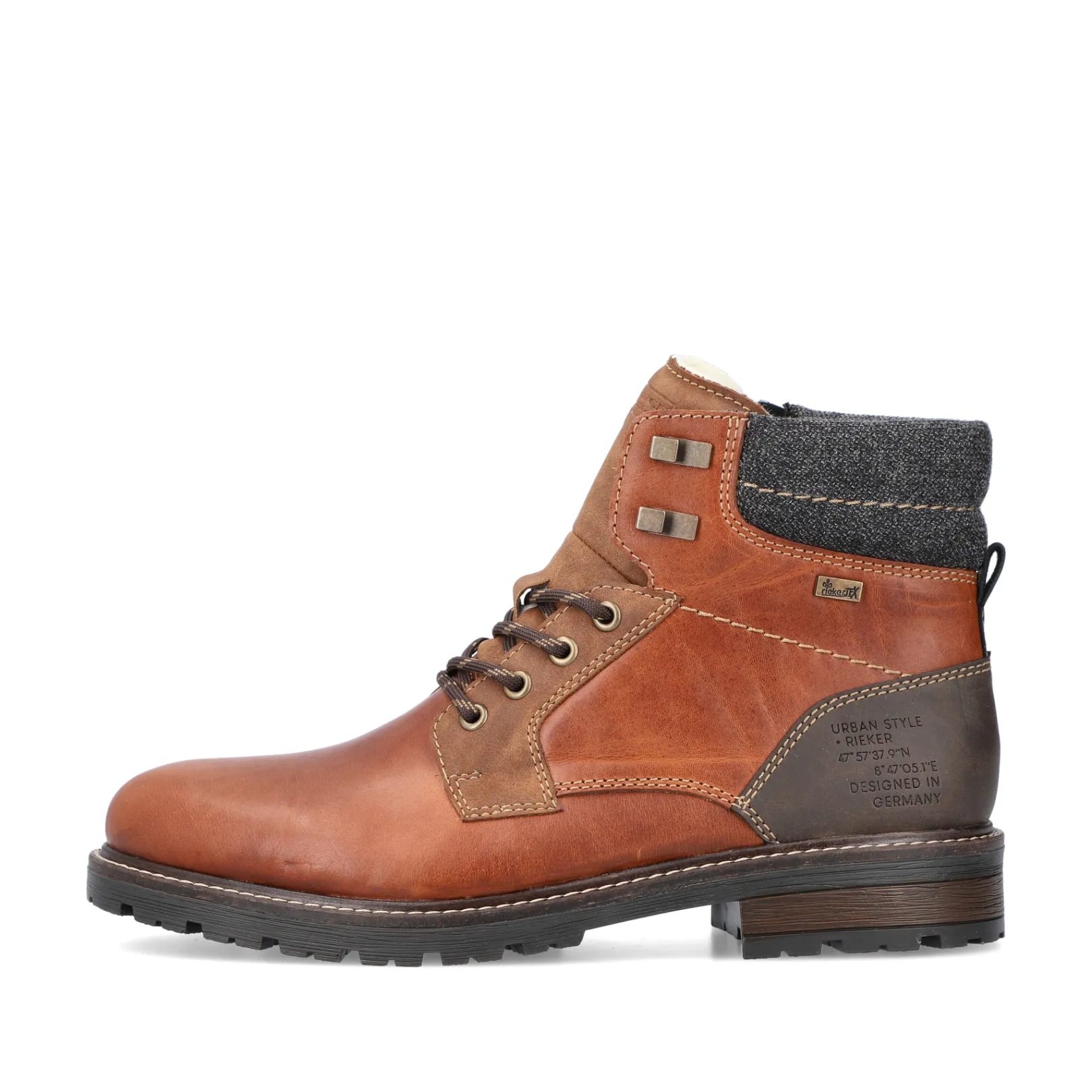 Rieker Boots<Herren Schnürstiefel fuchs Braun