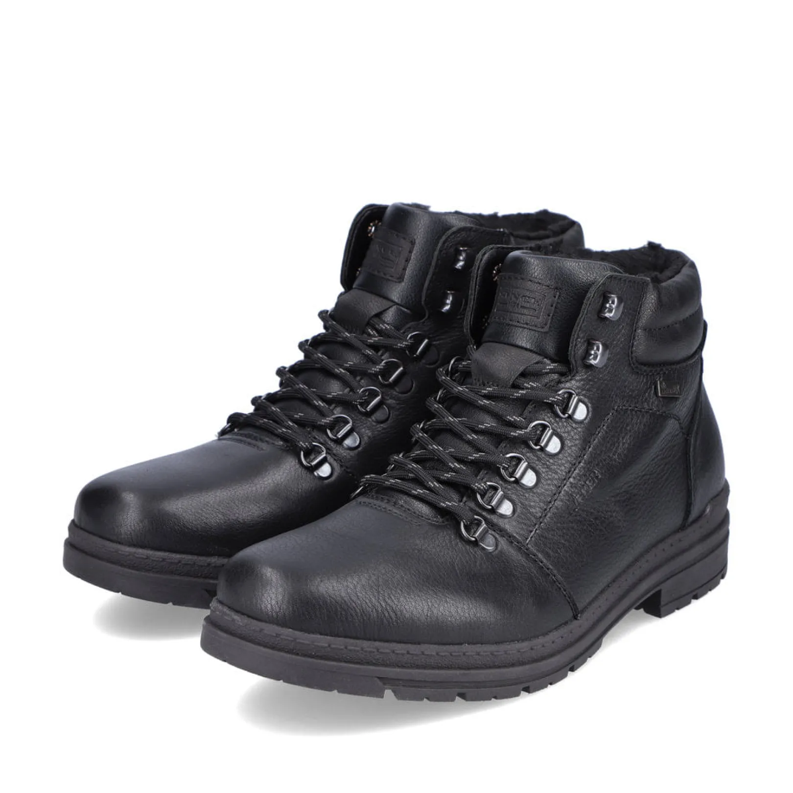 Rieker Boots<Herren Schnürstiefel glanz Schwarz