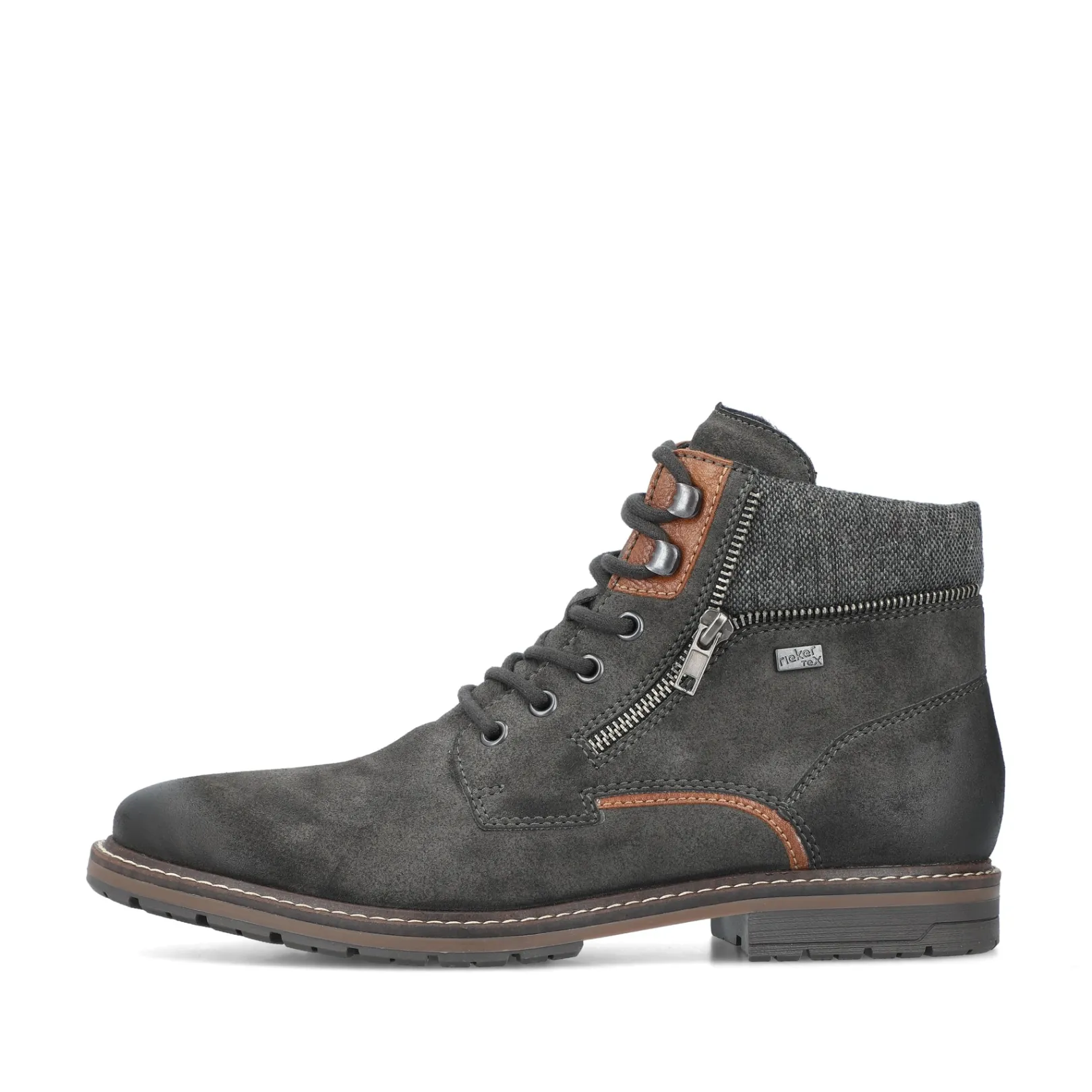 Rieker Boots<Herren Schnürstiefel graphit Grau