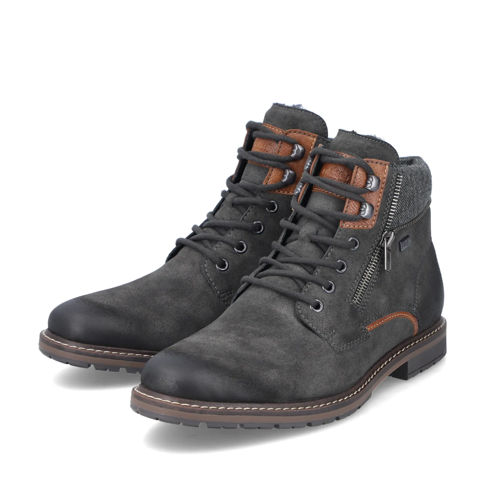 Rieker Boots<Herren Schnürstiefel graphit Grau