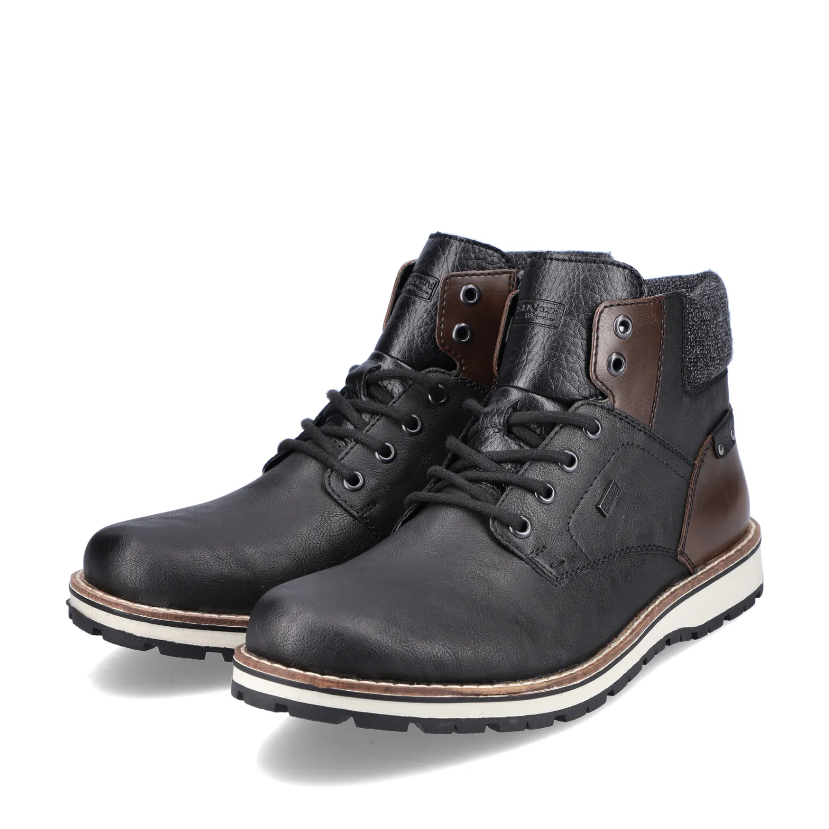 Rieker Boots<Herren Schnürstiefel graphit Schwarz