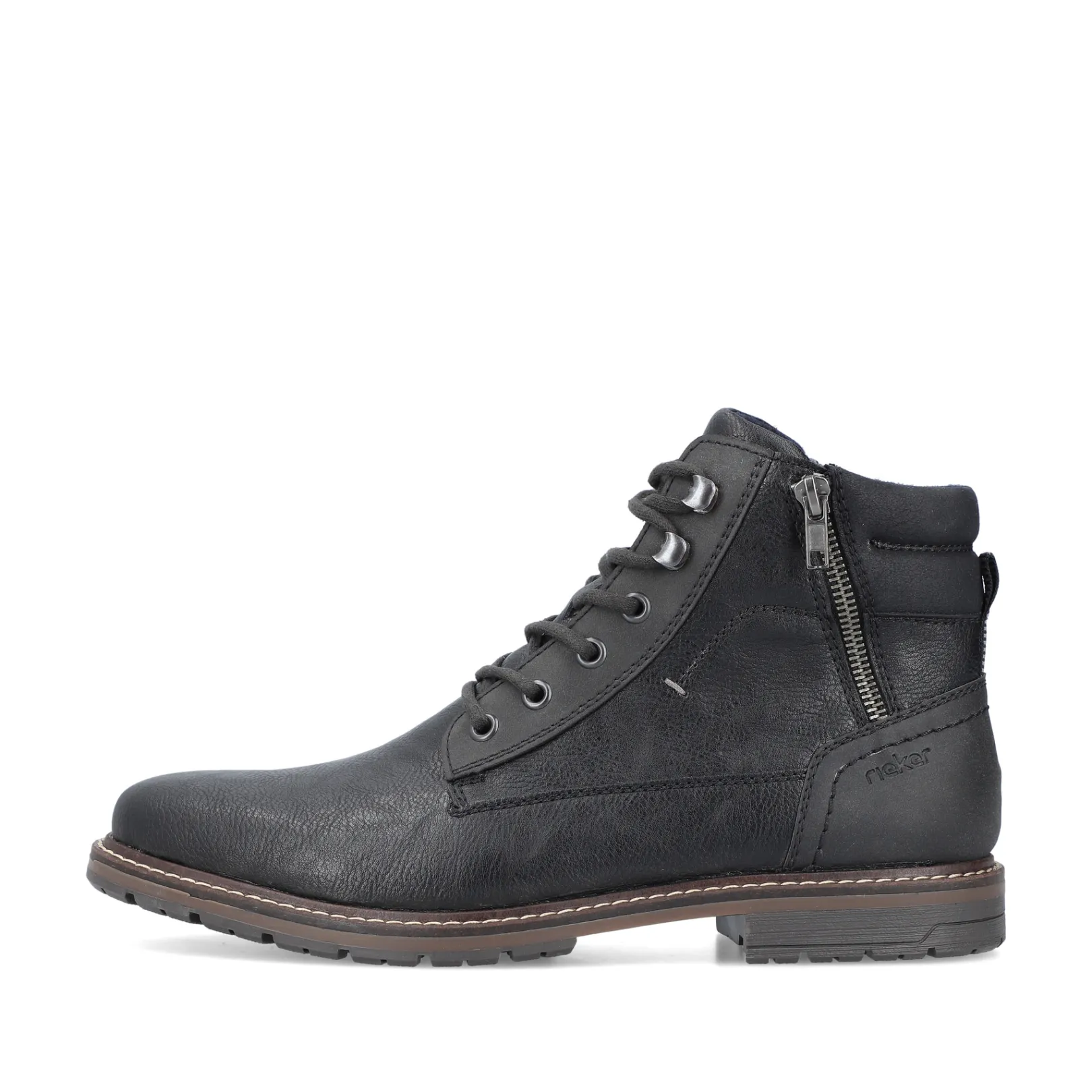 Rieker Boots<Herren Schnürstiefel graphit Schwarz