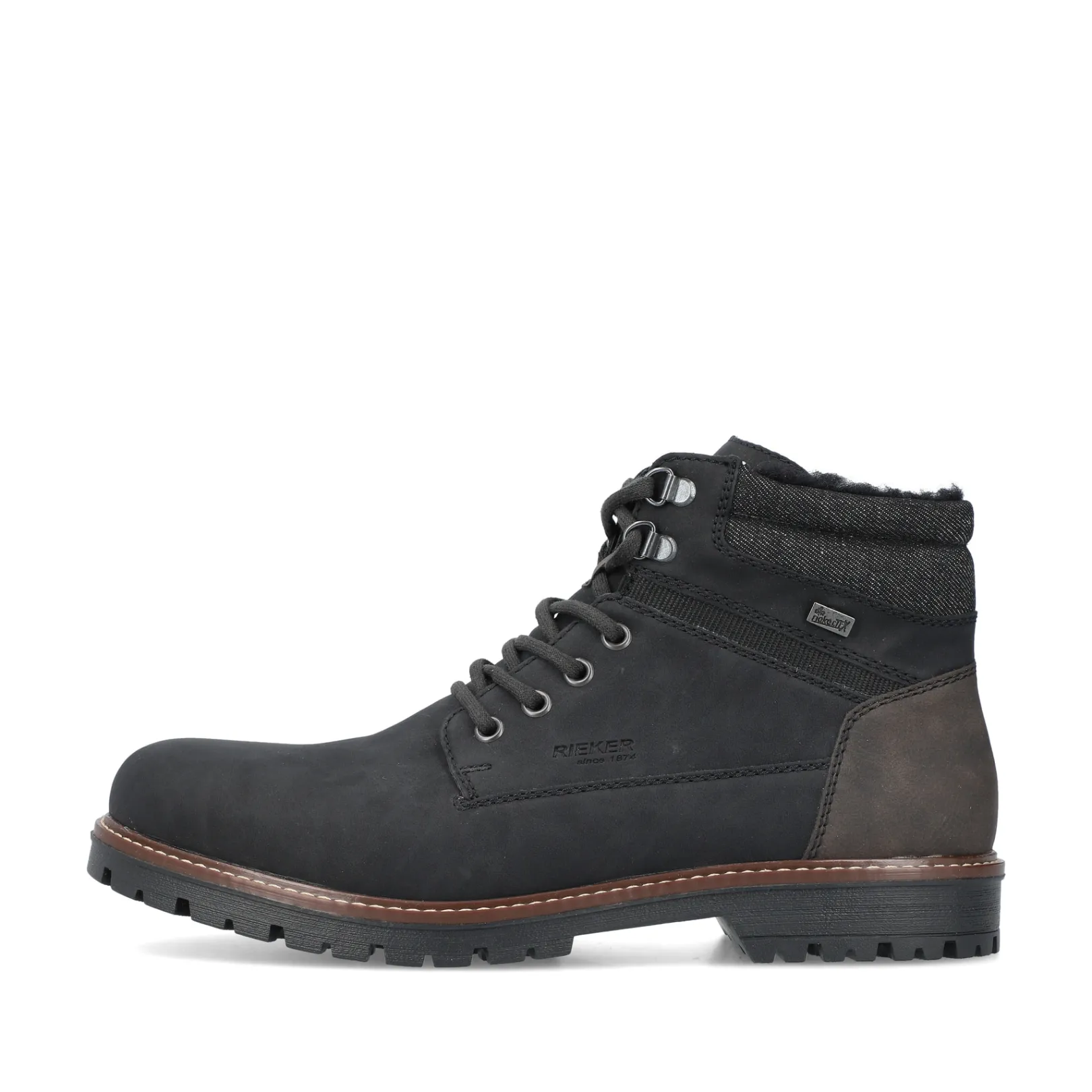 Rieker Boots<Herren Schnürstiefel graphit Schwarz