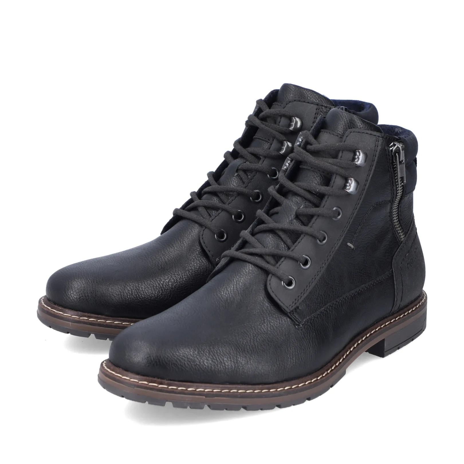 Rieker Boots<Herren Schnürstiefel graphit Schwarz