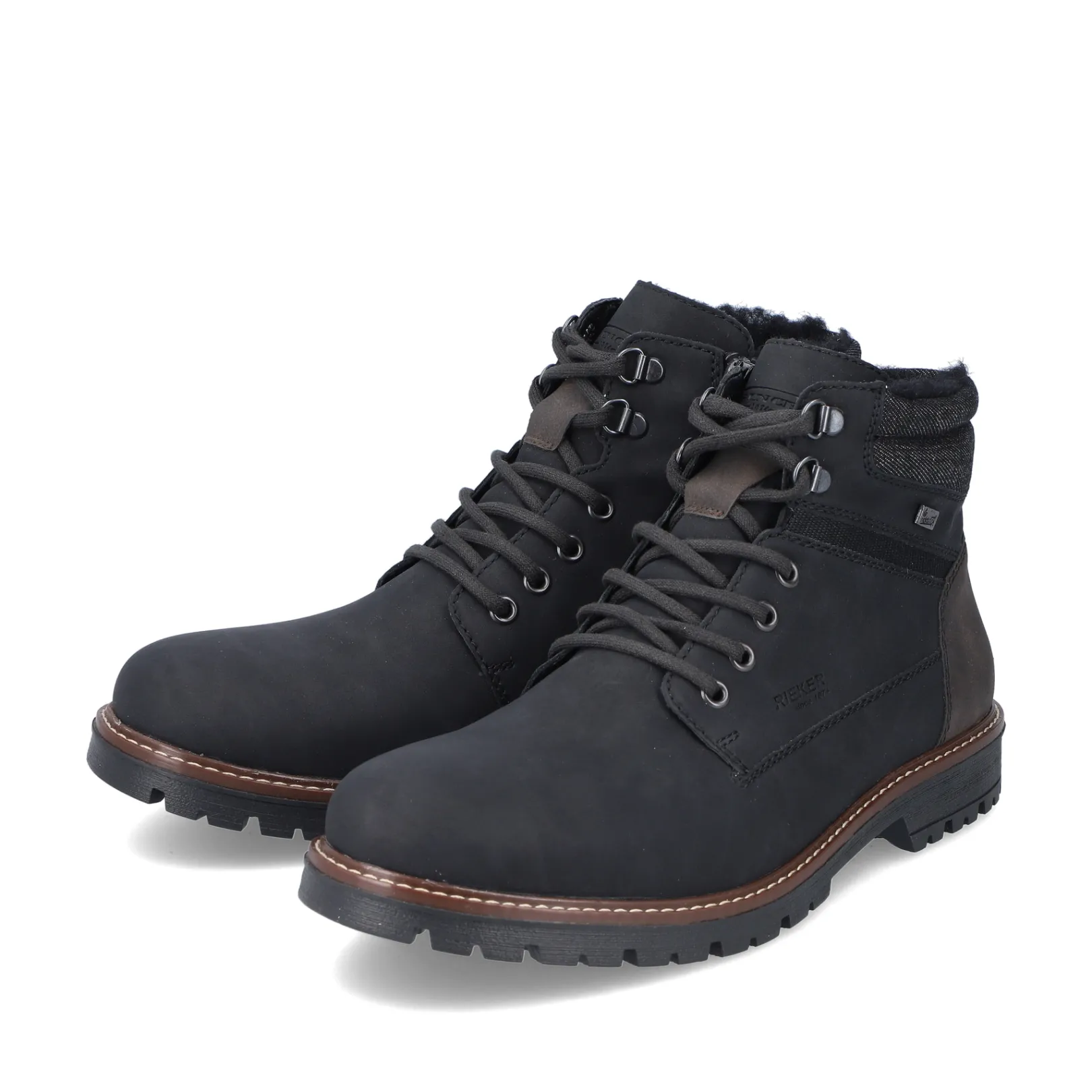 Rieker Boots<Herren Schnürstiefel graphit Schwarz