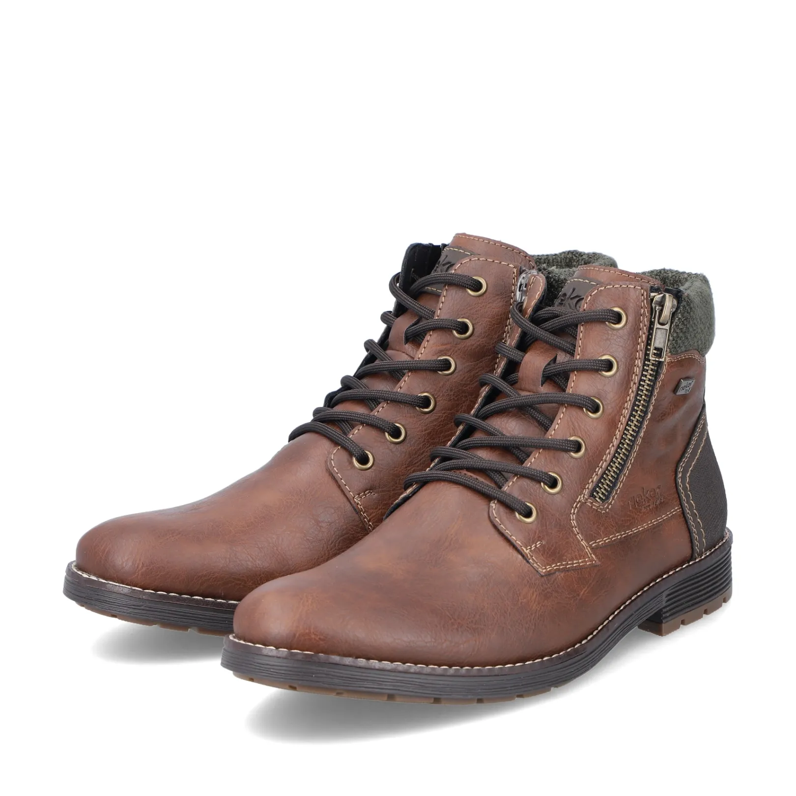 Rieker Boots<Herren Schnürstiefel holz Braun