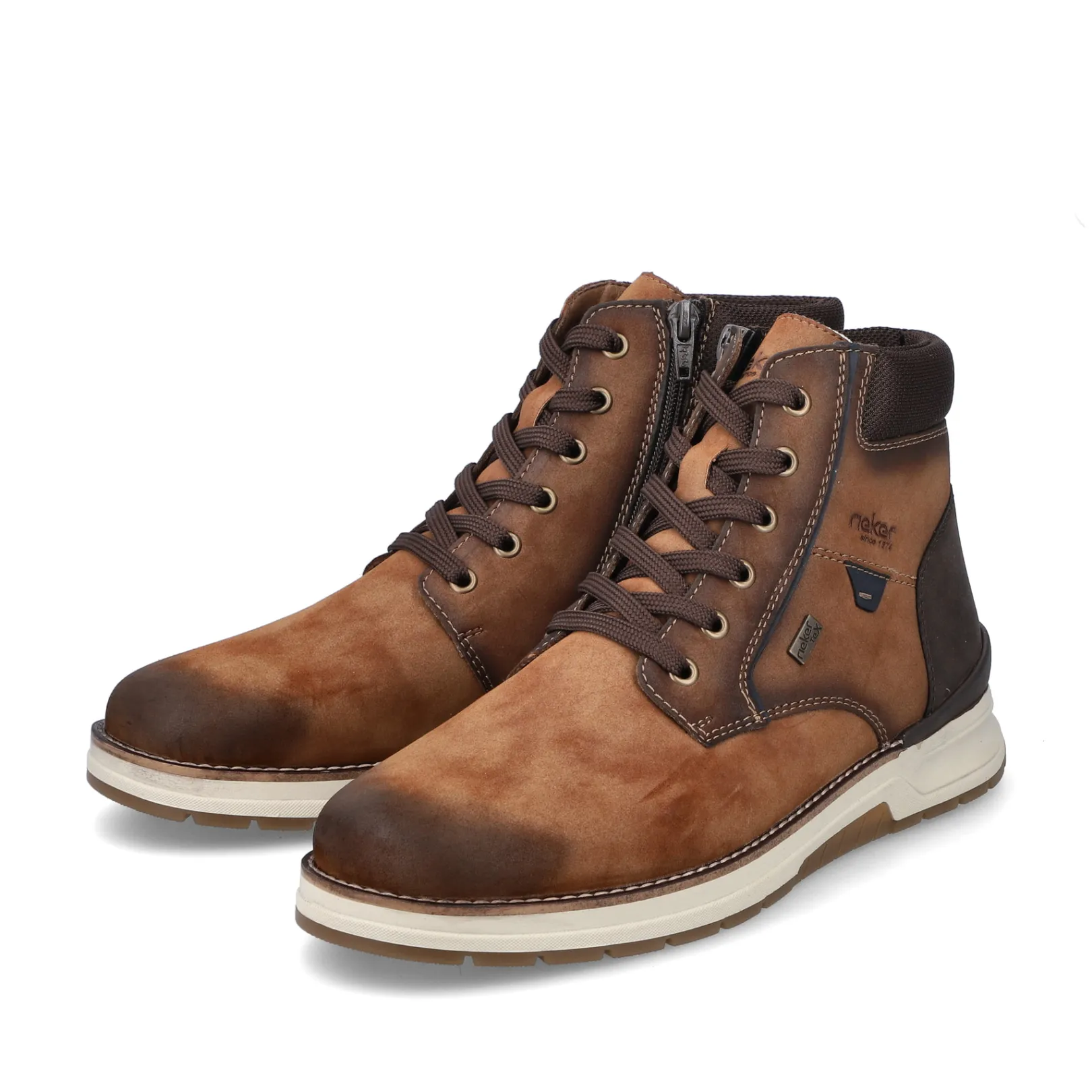 Rieker Boots<Herren Schnürstiefel karamell Braun