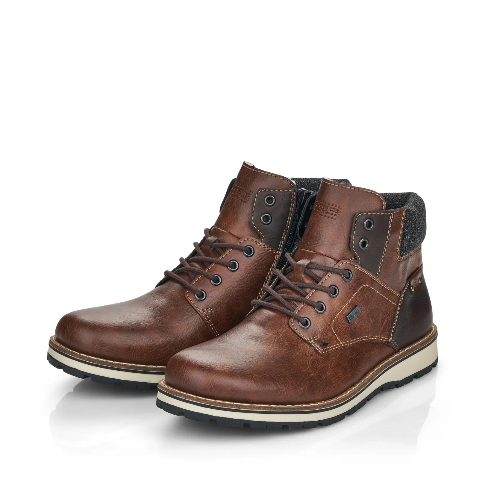 Rieker Boots<Herren Schnürstiefel kastanien Braun