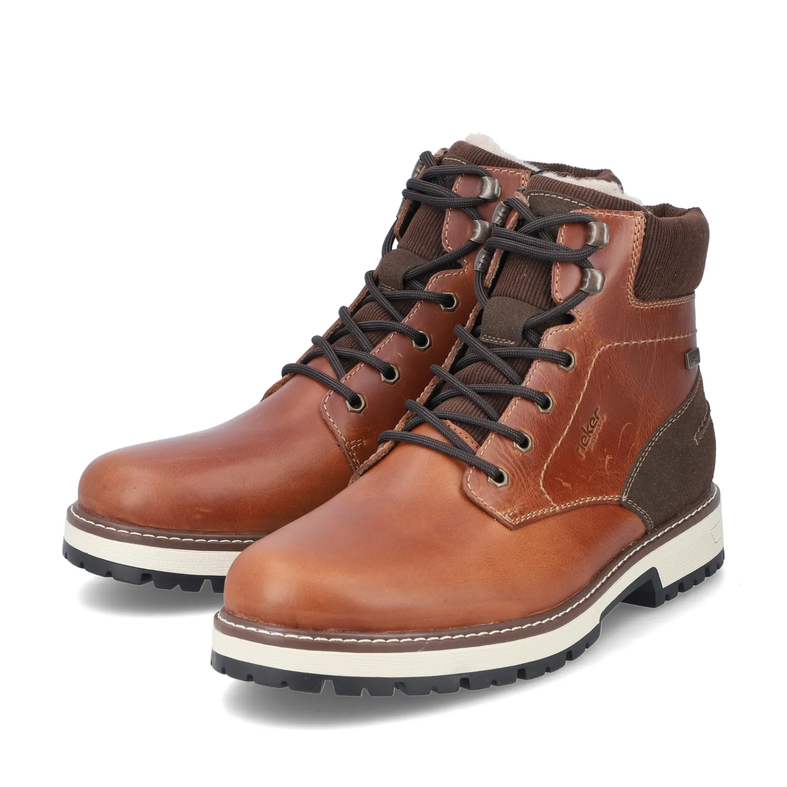 Rieker Boots<Herren Schnürstiefel kastanien Braun