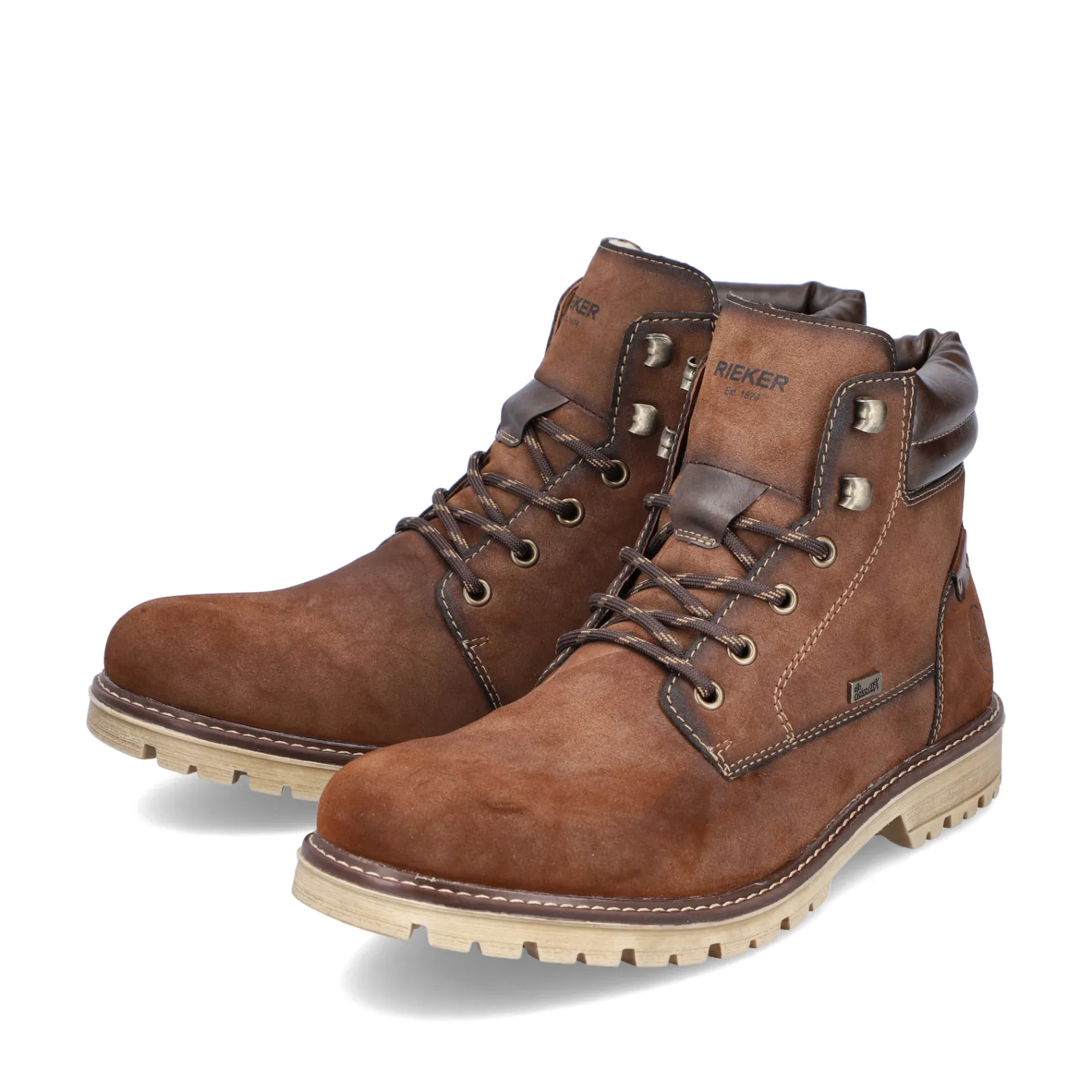 Rieker Boots<Herren Schnürstiefel kastanien Braun