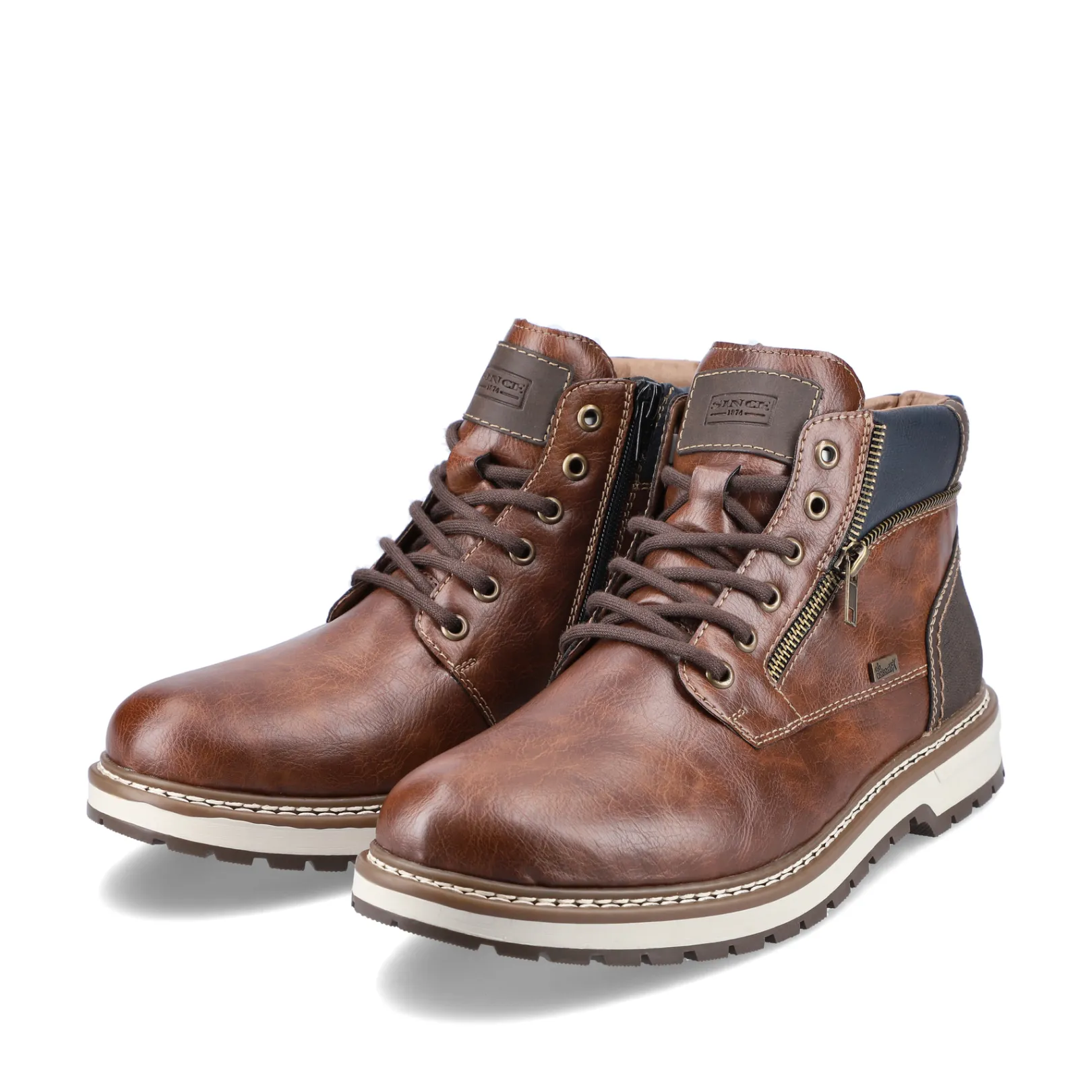 Rieker Boots<Herren Schnürstiefel kastanien Braun