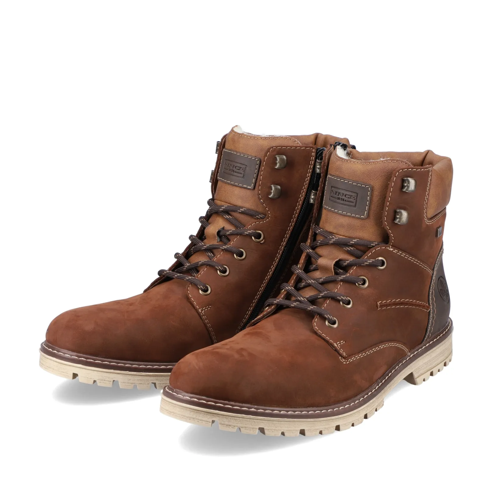 Rieker Boots<Herren Schnürstiefel kastanien Braun