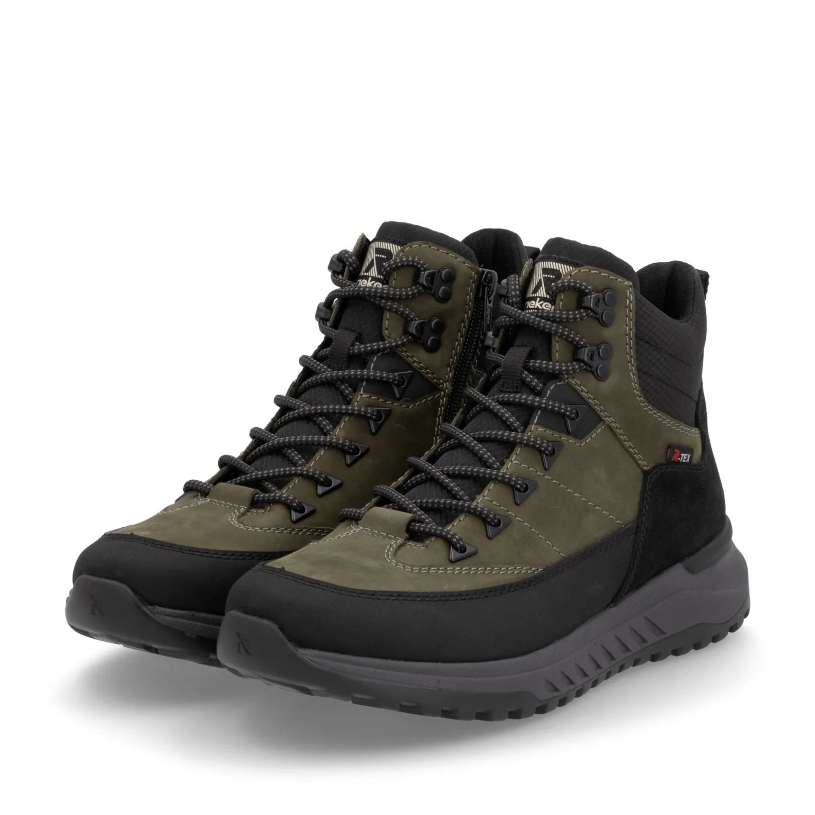 Rieker Boots<Herren Schnürstiefel khaki-schwarz Grün