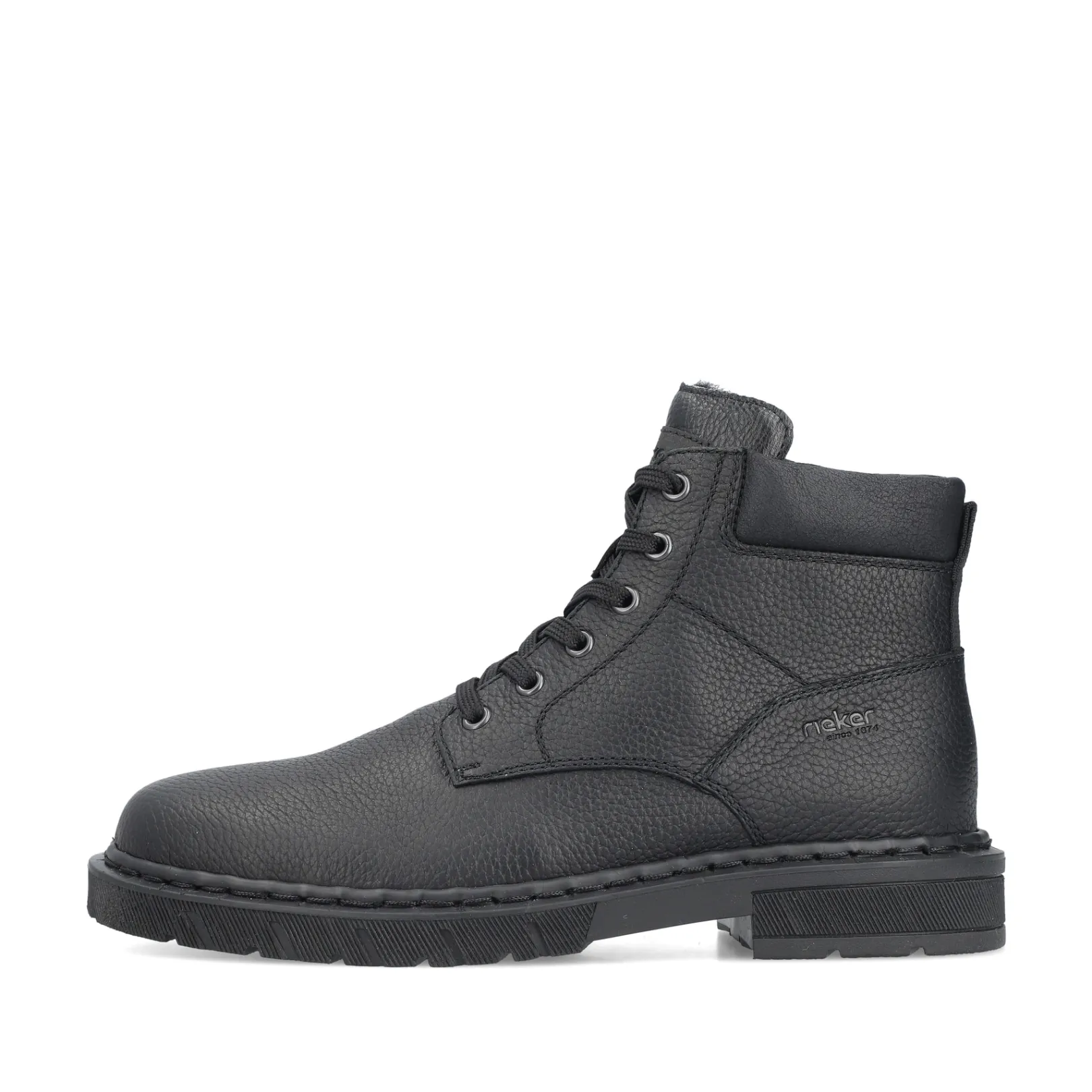 Rieker Boots<Herren Schnürstiefel matt Schwarz