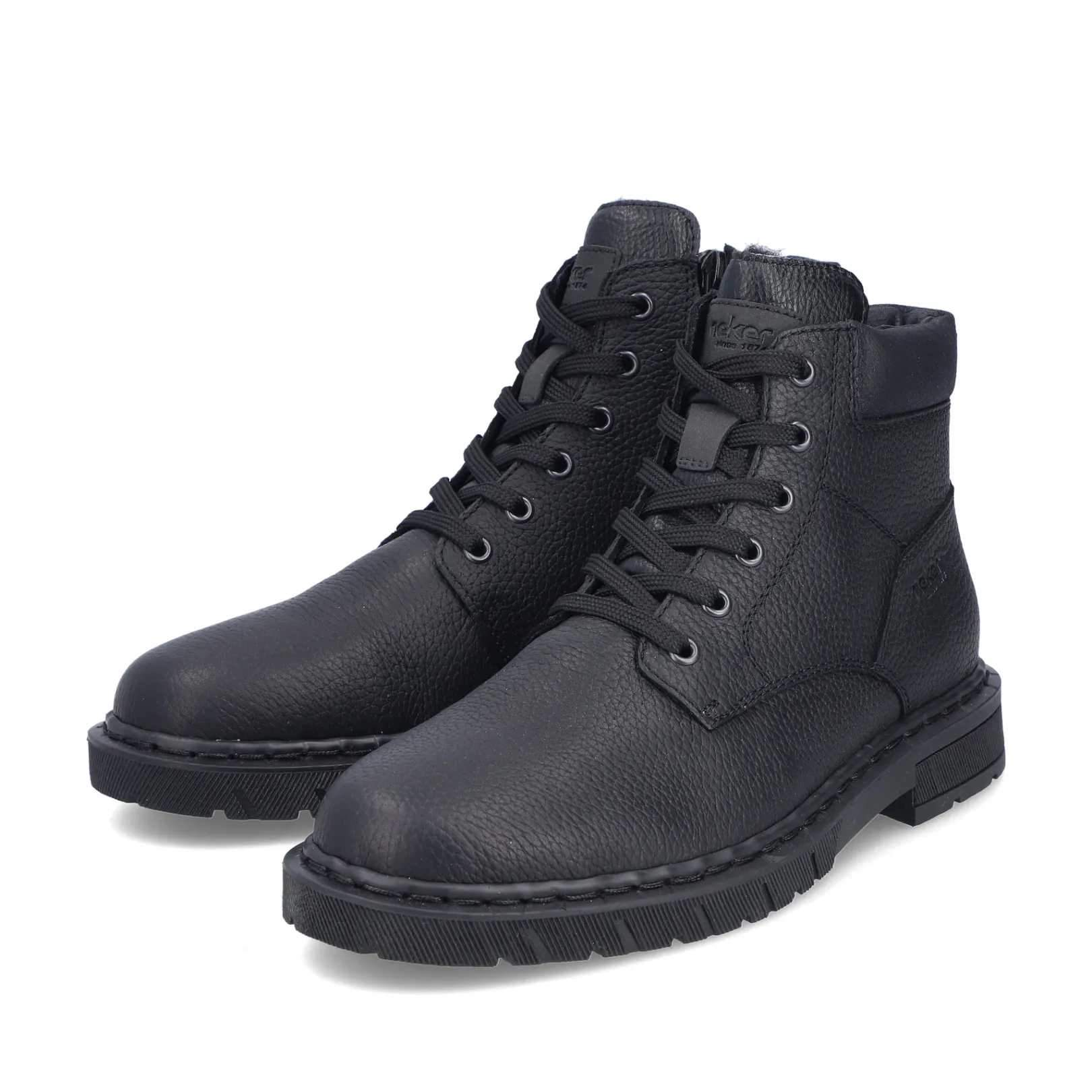 Rieker Boots<Herren Schnürstiefel matt Schwarz