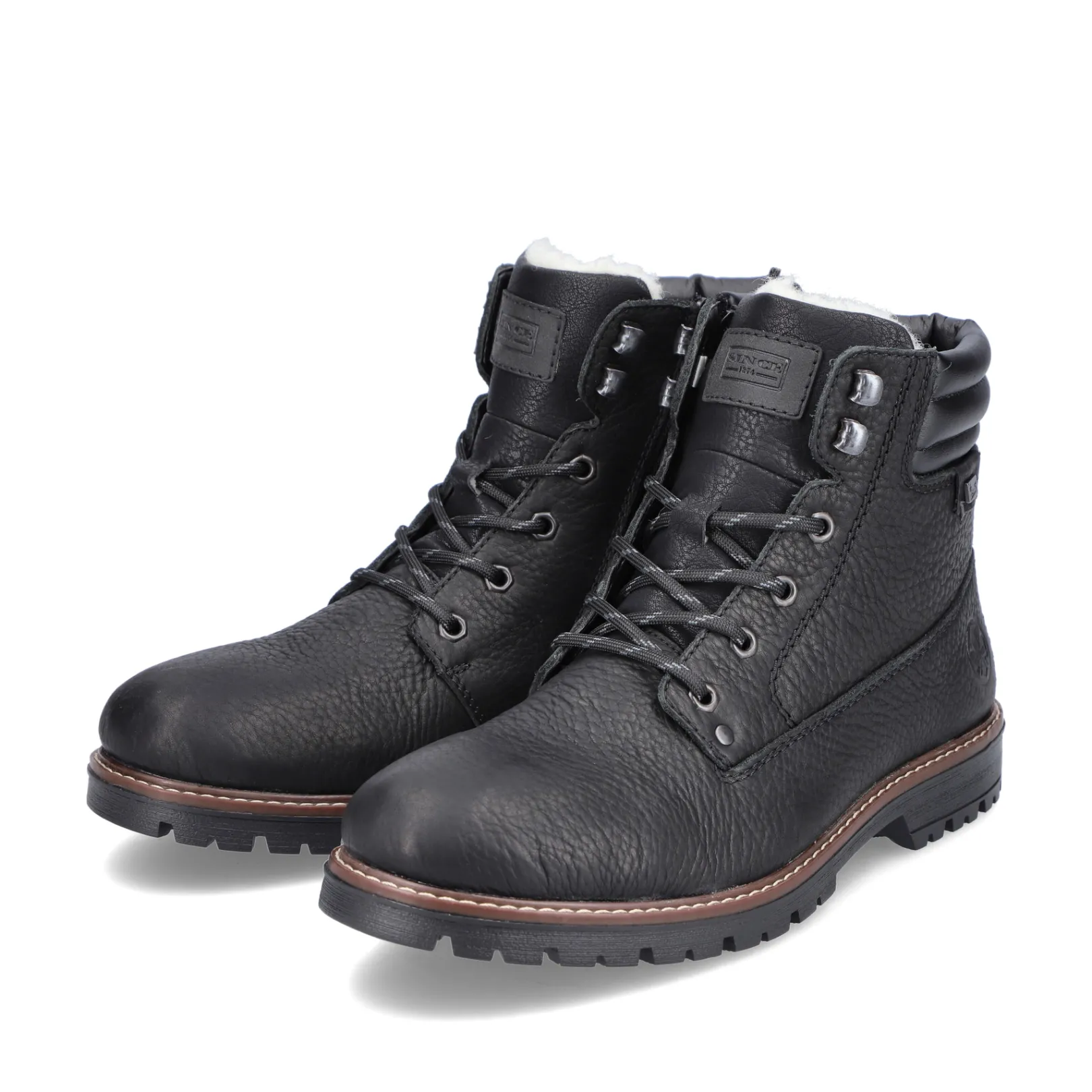 Rieker Boots<Herren Schnürstiefel mitternachts Schwarz