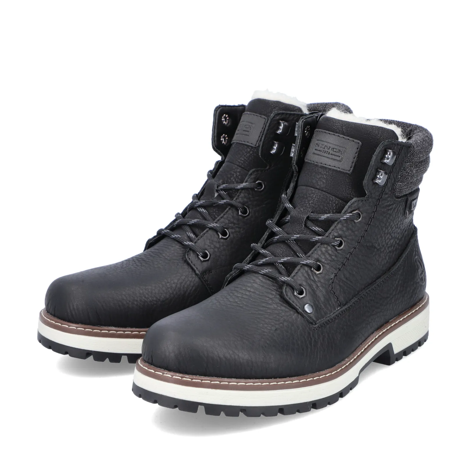 Rieker Boots<Herren Schnürstiefel mitternachts Schwarz