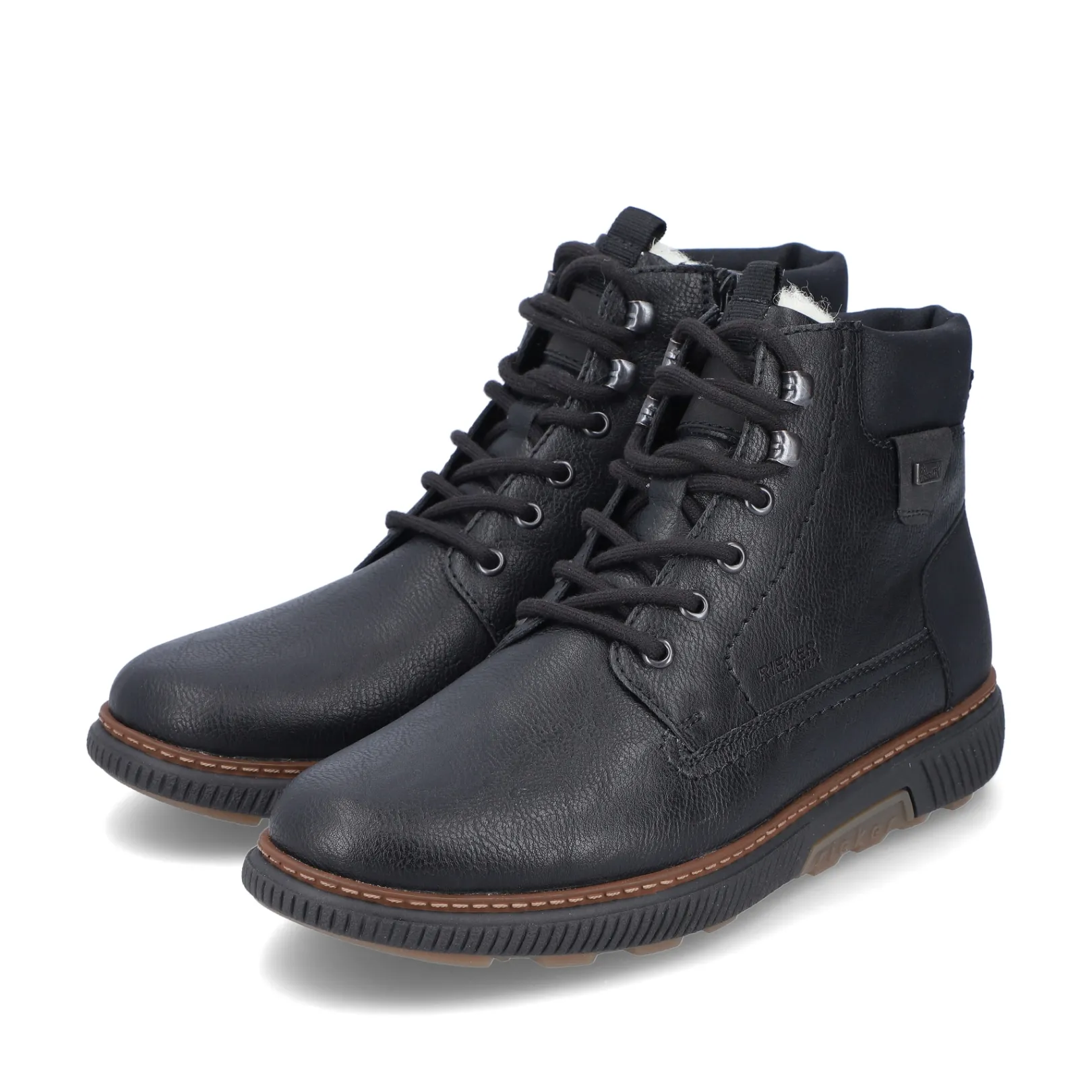 Rieker Boots<Herren Schnürstiefel mitternachts Schwarz