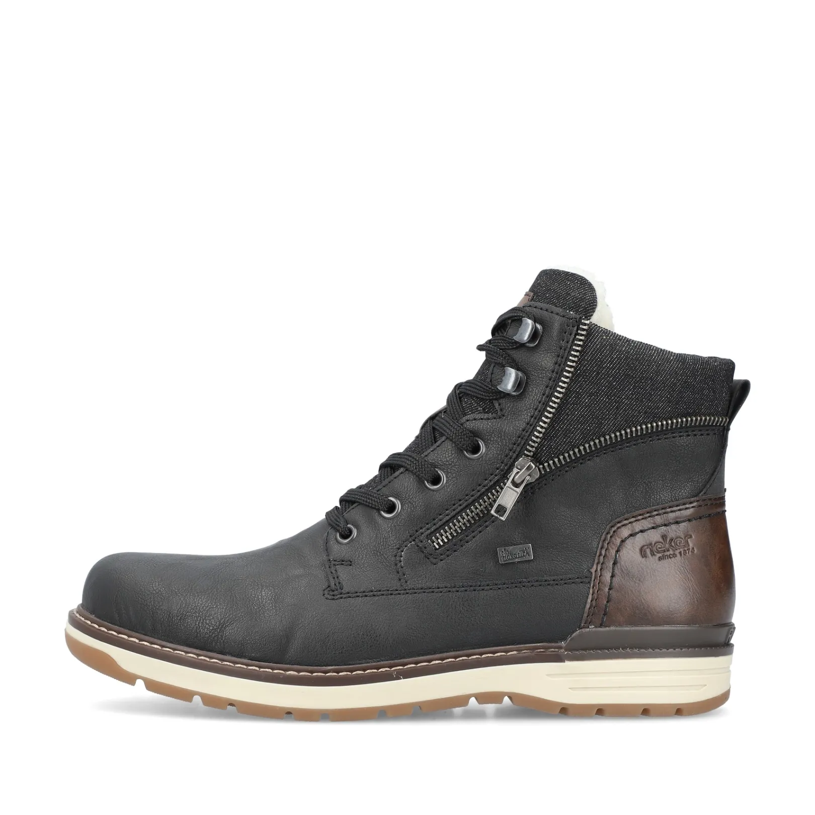 Rieker Boots<Herren Schnürstiefel nacht Schwarz