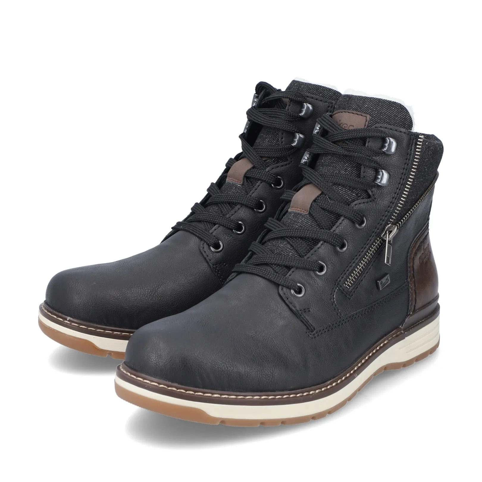 Rieker Boots<Herren Schnürstiefel nacht Schwarz