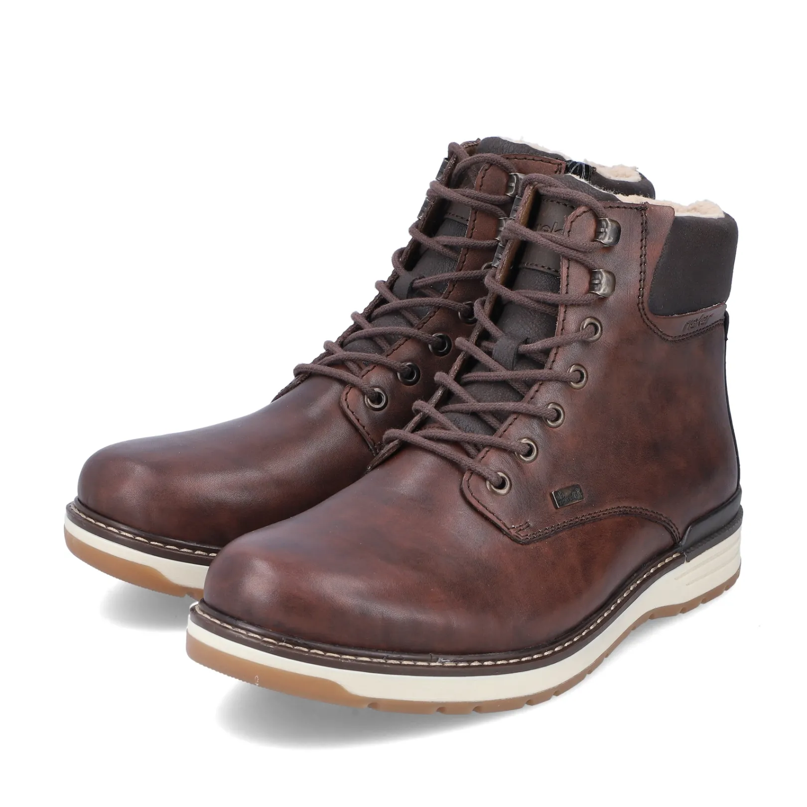 Rieker Boots<Herren Schnürstiefel nuss Braun