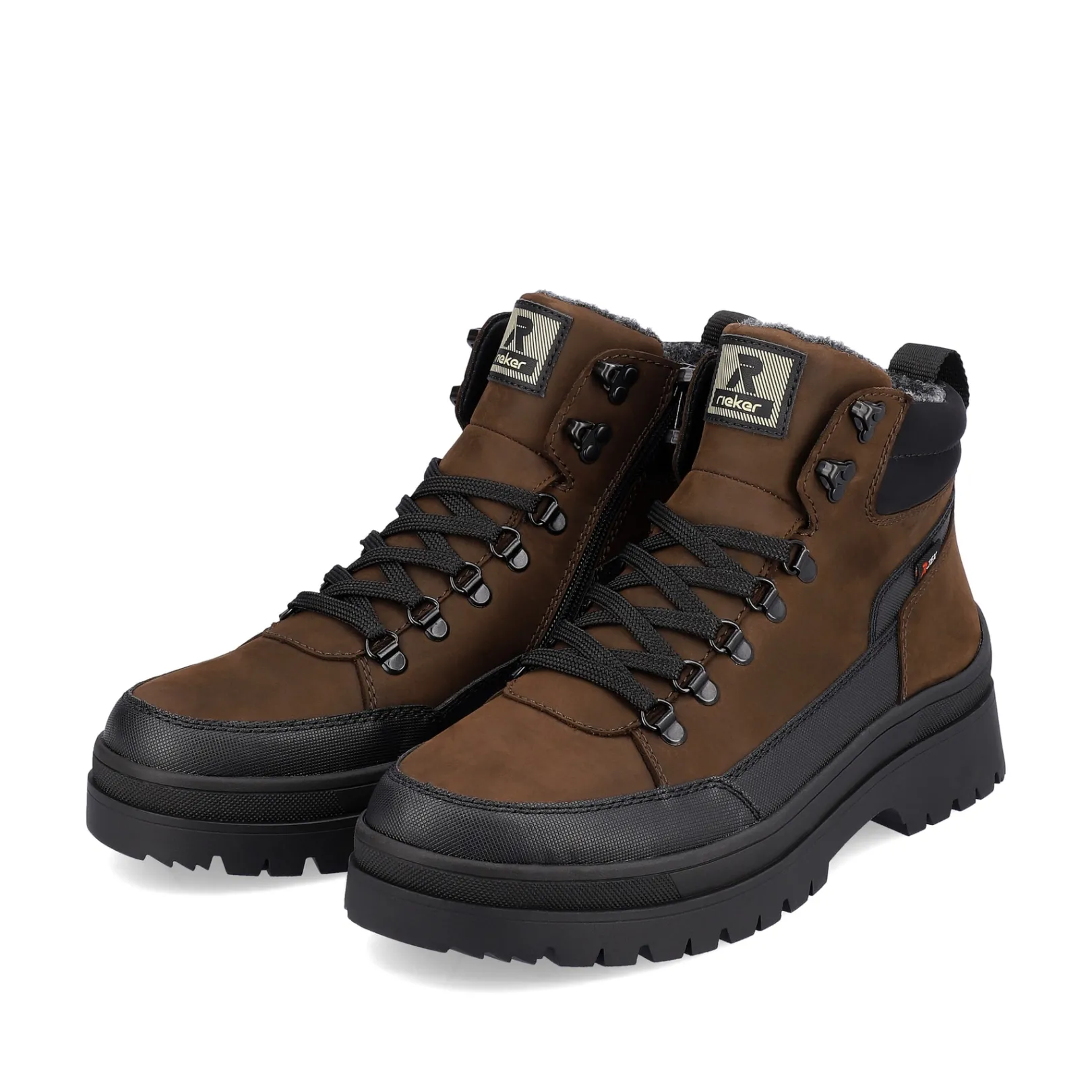 Rieker Boots<Herren Schnürstiefel nut-brown noir Braun